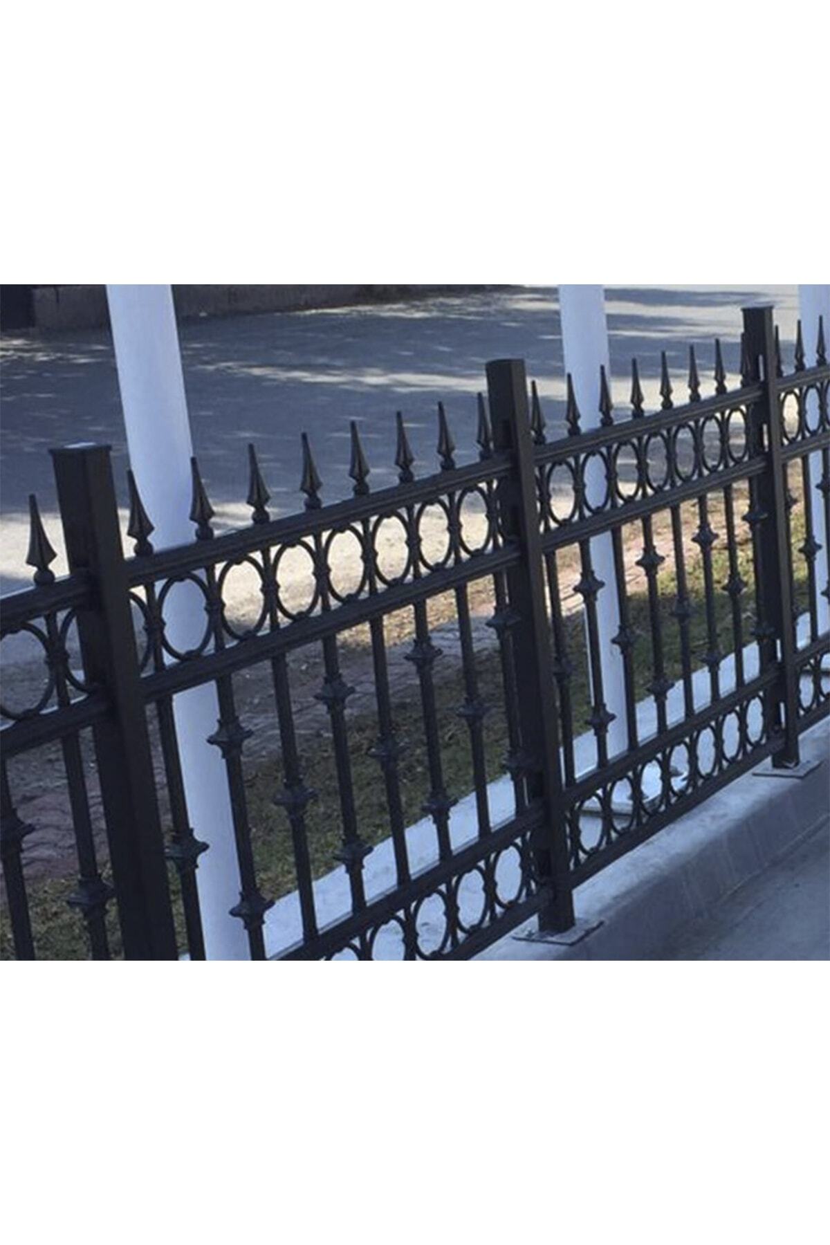 Evim Ferforje Alüminyum Ayaklı Pvc Bahçe Çiti 80 Cm 2 Adet
