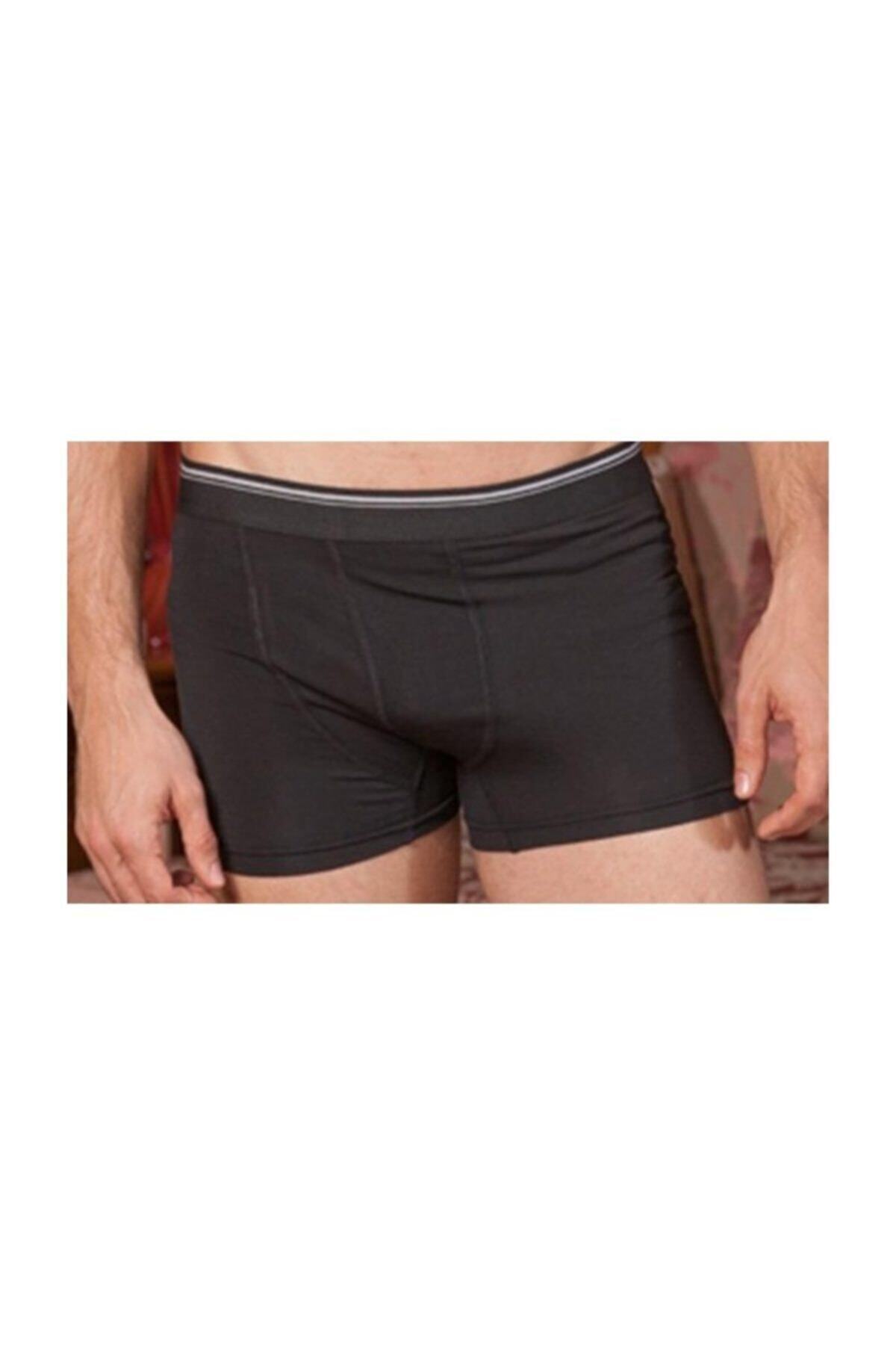 Berrak Erkek Siyah Likralı Boxer 3 Lü Paket 1097