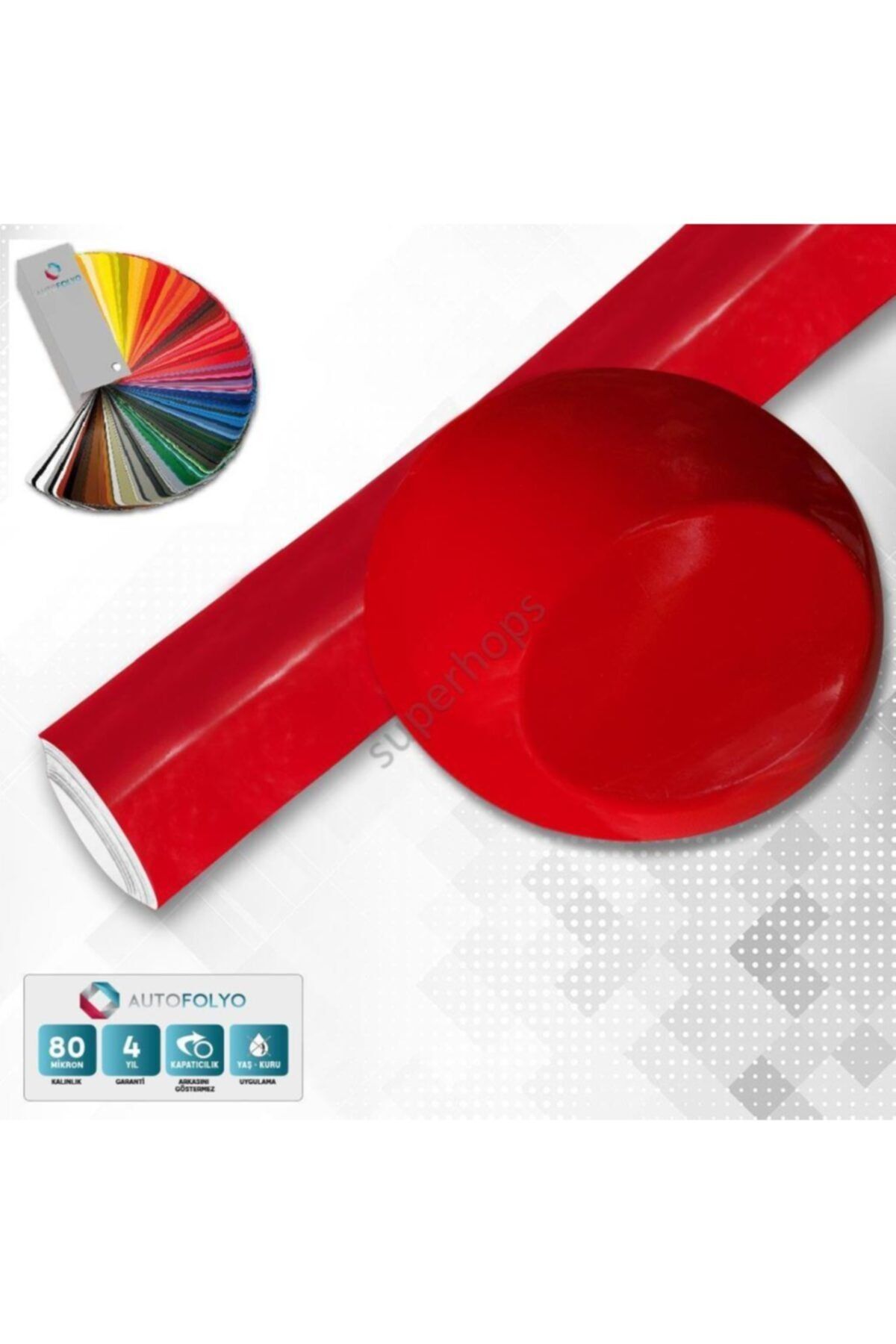 AUTOFOLYO Mat Kırmızı Folyo 40 Cm-2 Metre