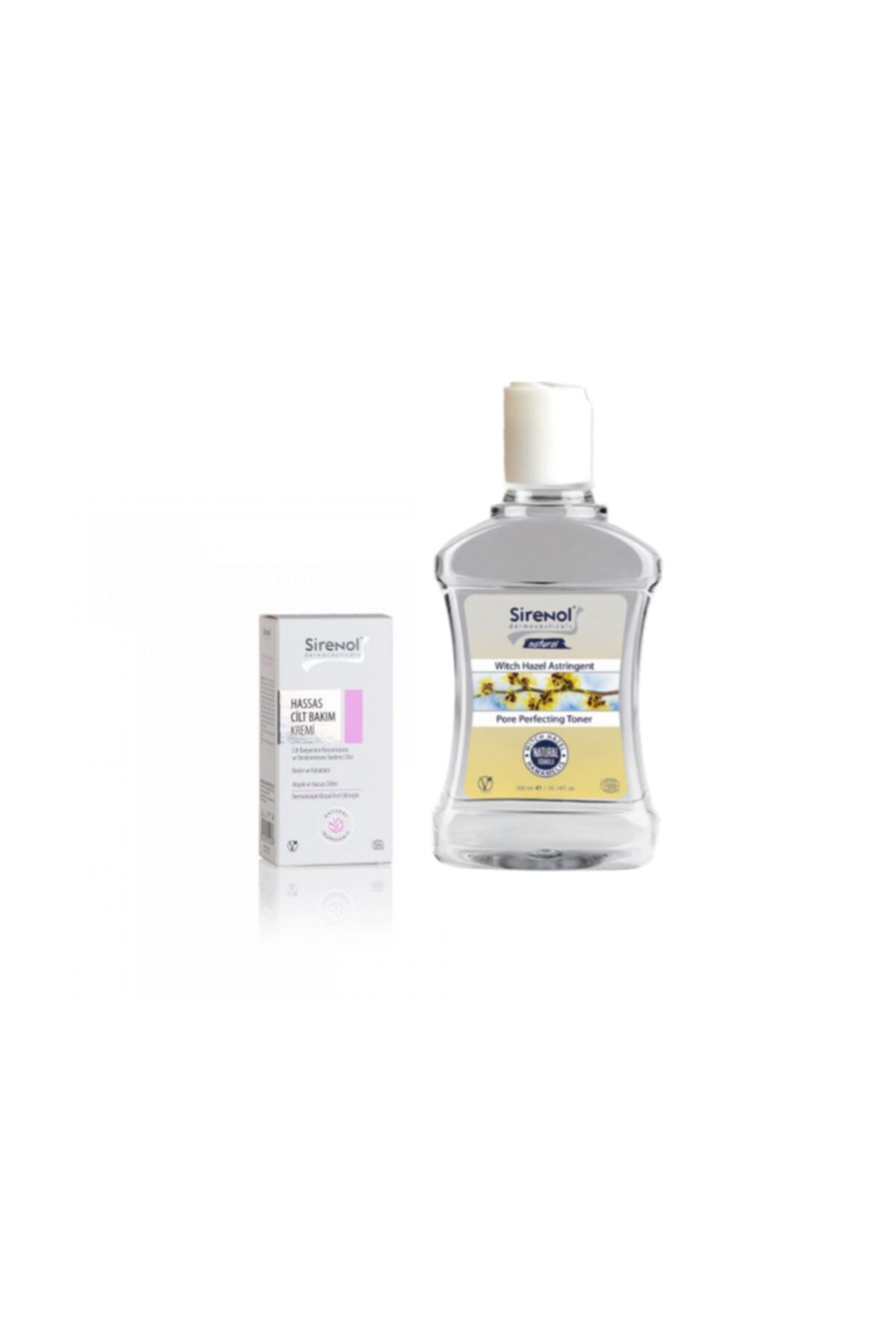 Sirenol Natural Hassas Cilt Bakım Kremi Ve Cilt Sıkılaştırıcı Gözenek Temizleyici Tonik 300 ml