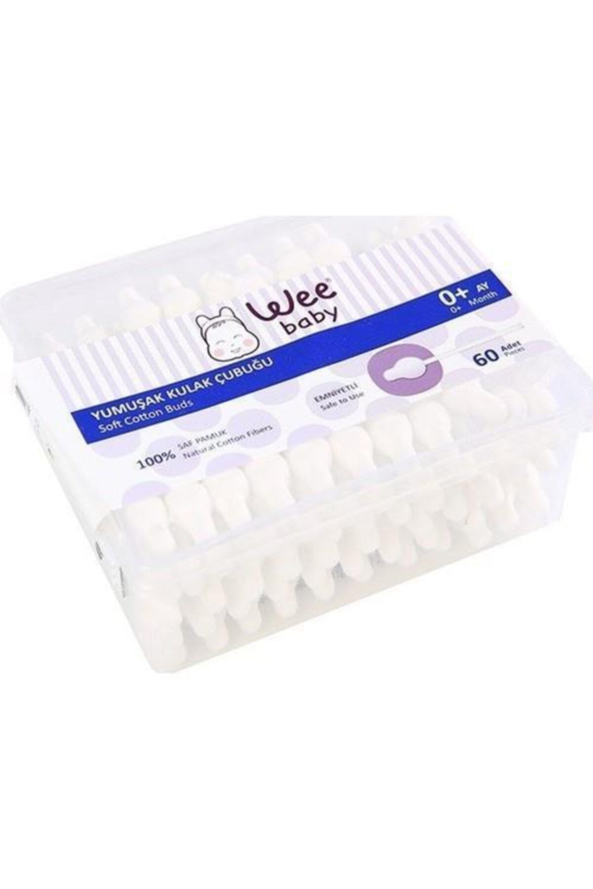 Wee Baby Yumuşak Kulak Temizleme Çubuğu Emniyetli (60adet) 894
