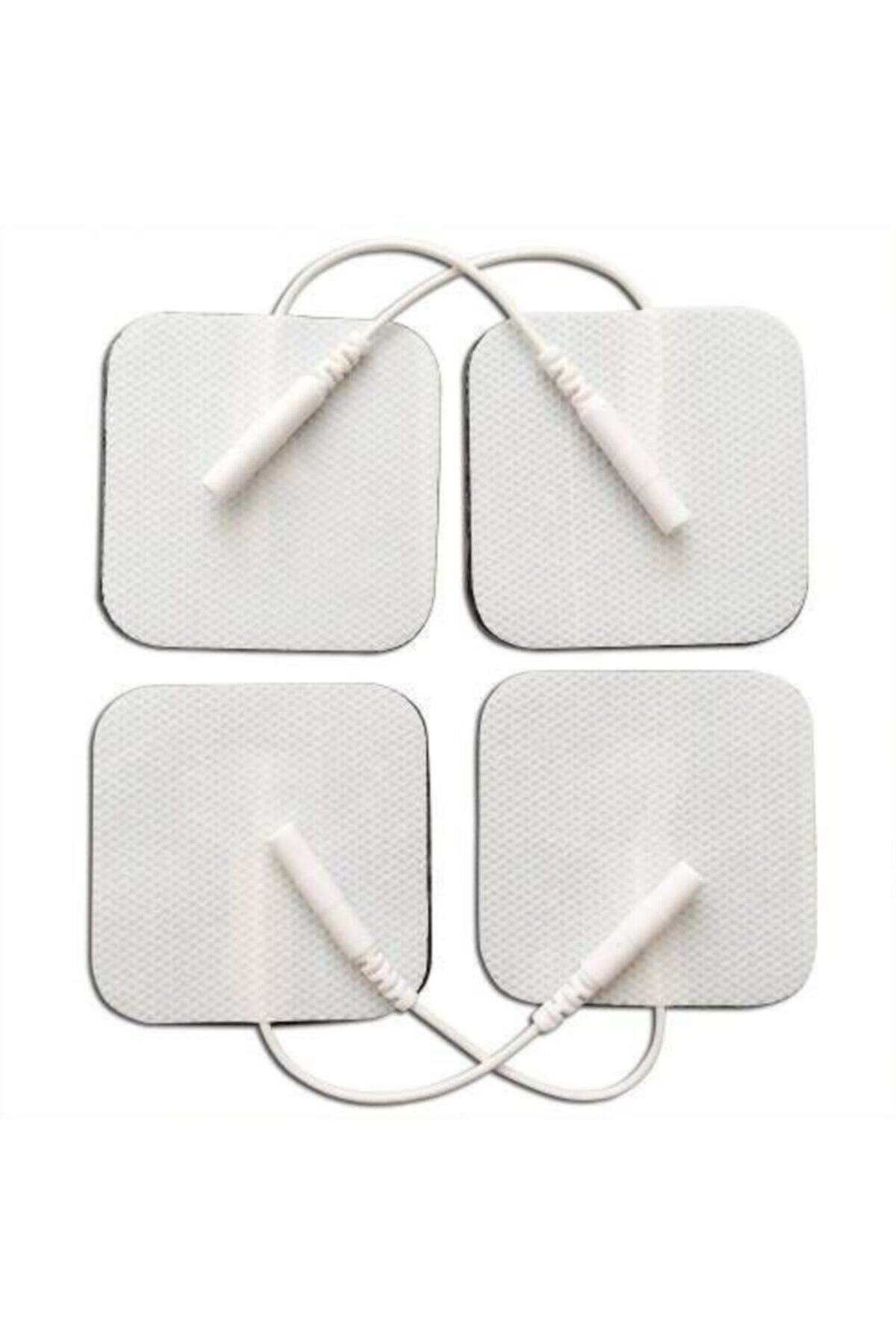 Dedeco 12 Adet Kablolu/soketli Tens Pedi Elektrodu (5x5cm Kare) Igneli Tens Peti Tüm Cihazlara Uyumlu.