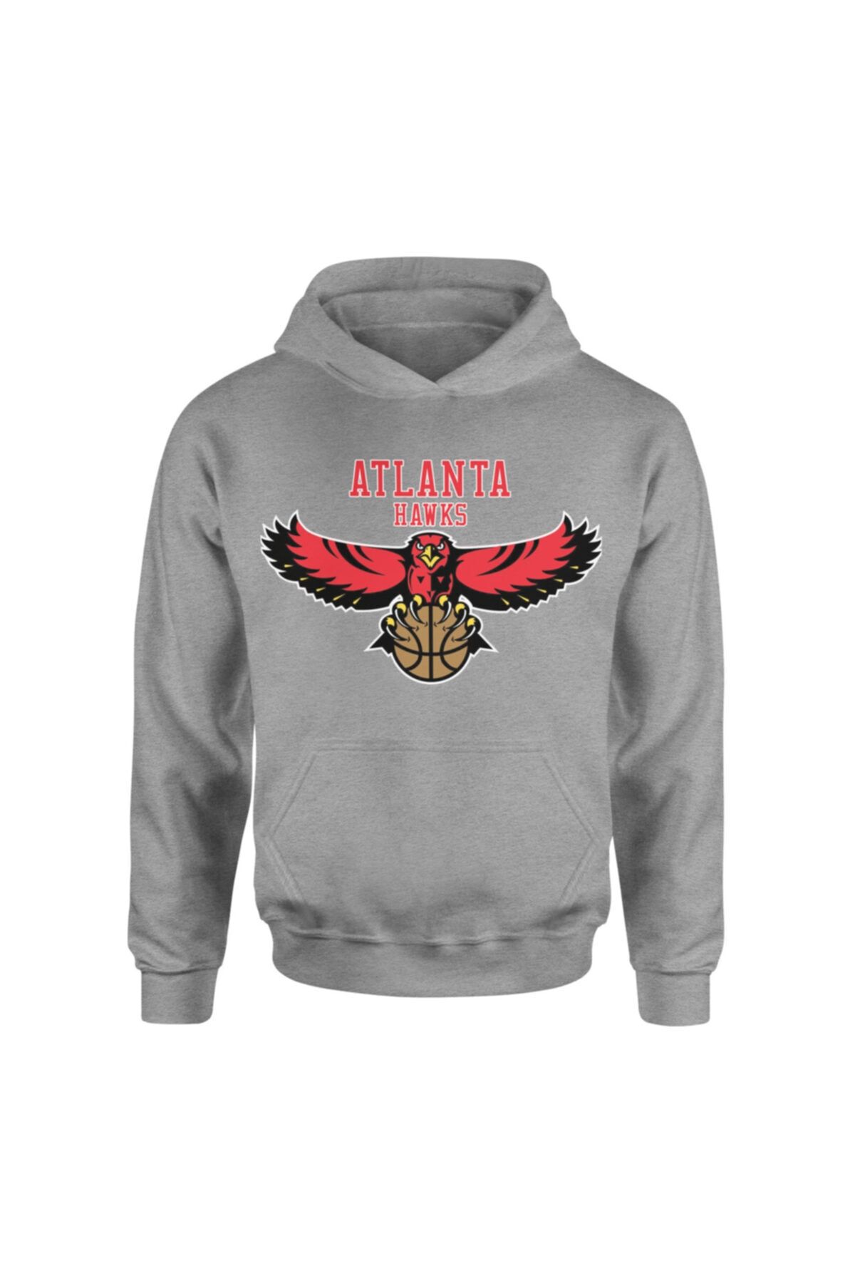 NSJ SPORTIVE Atlanta Hawks Retro Logo Gri Hoodie