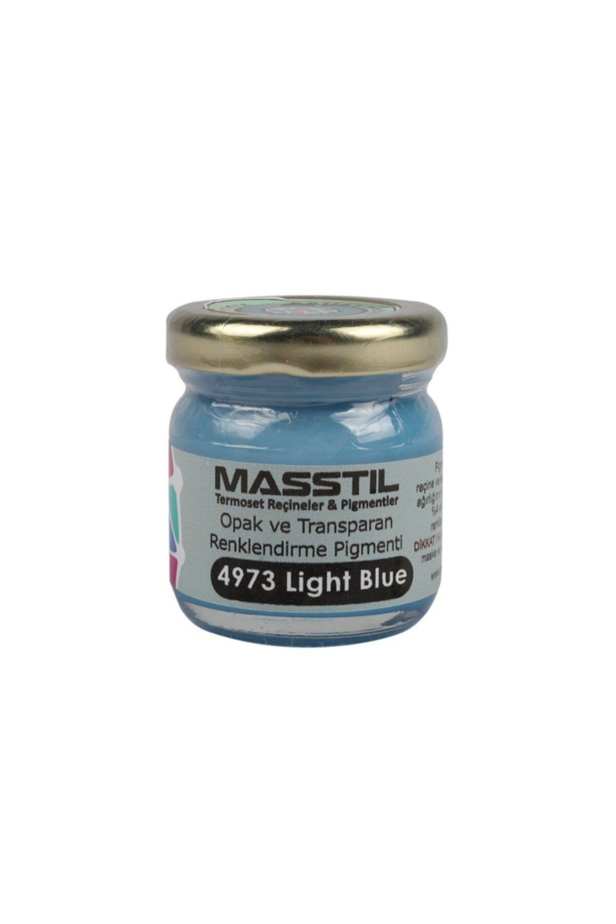 Masstil Epoksi Masstil 4973 L Blue Opak Ve Transparan Renk Pigmenti Açık Mavi