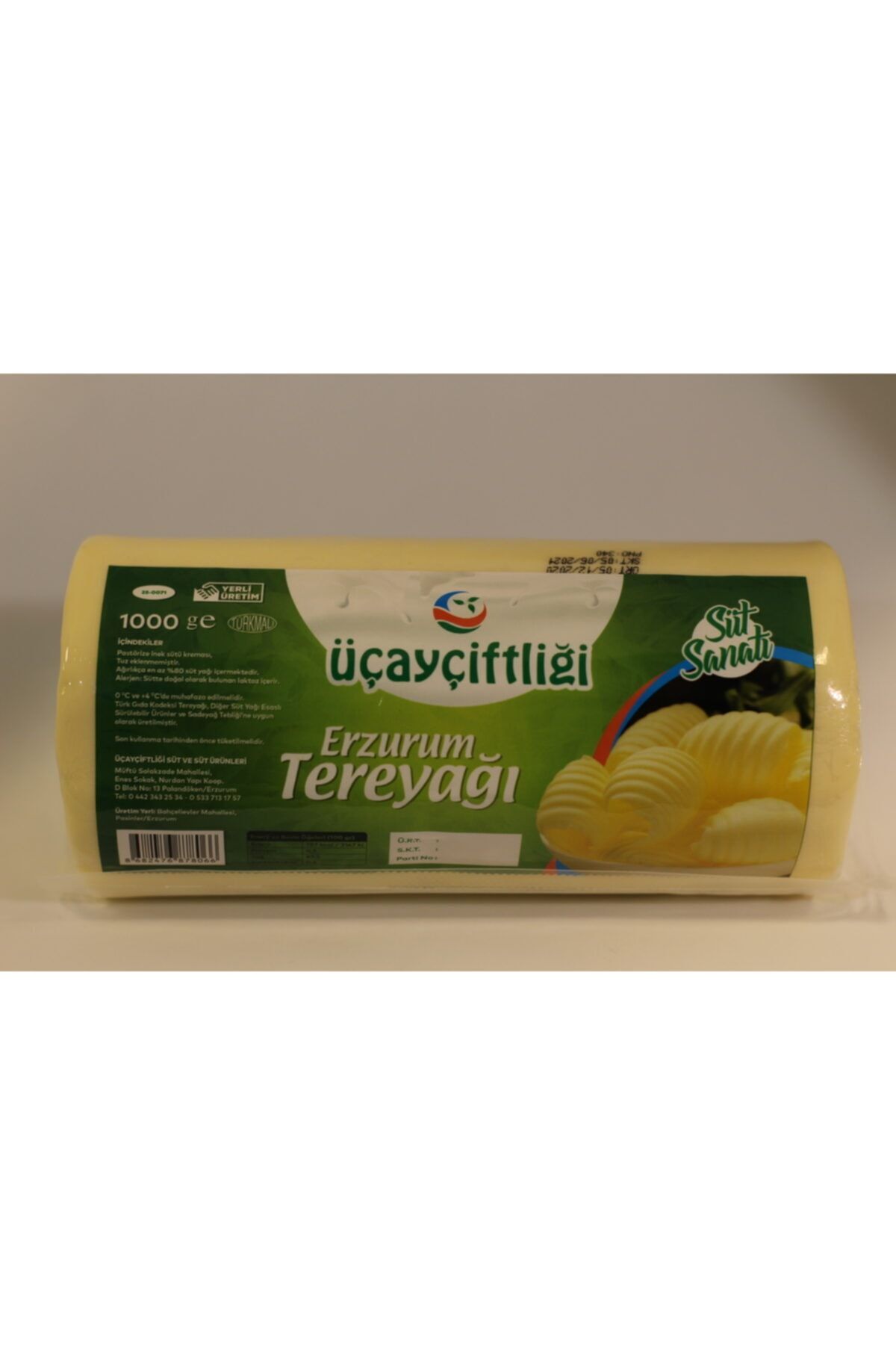 üçayçiftliği Erzurum Tereyağı Rulo 1kg
