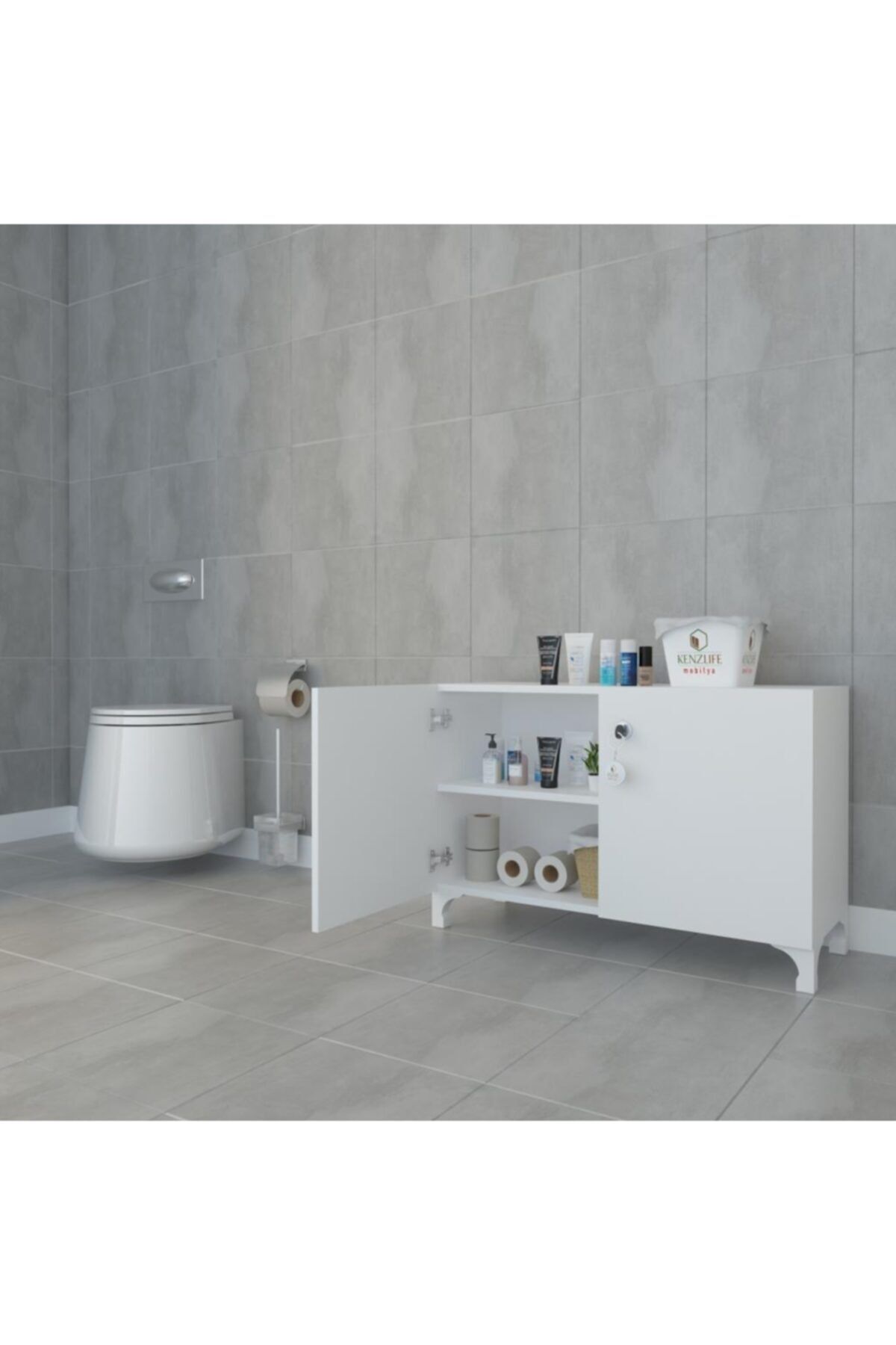 Kenzlife mutfak dolabı çilem 068*070*032 byz kilitli ayaklı banyo evrak ofis kitaplık