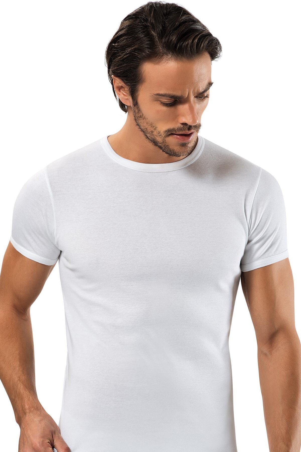 ERDEM İÇ GİYİM Erdem Ribana Kapalı Yaka T-shirt