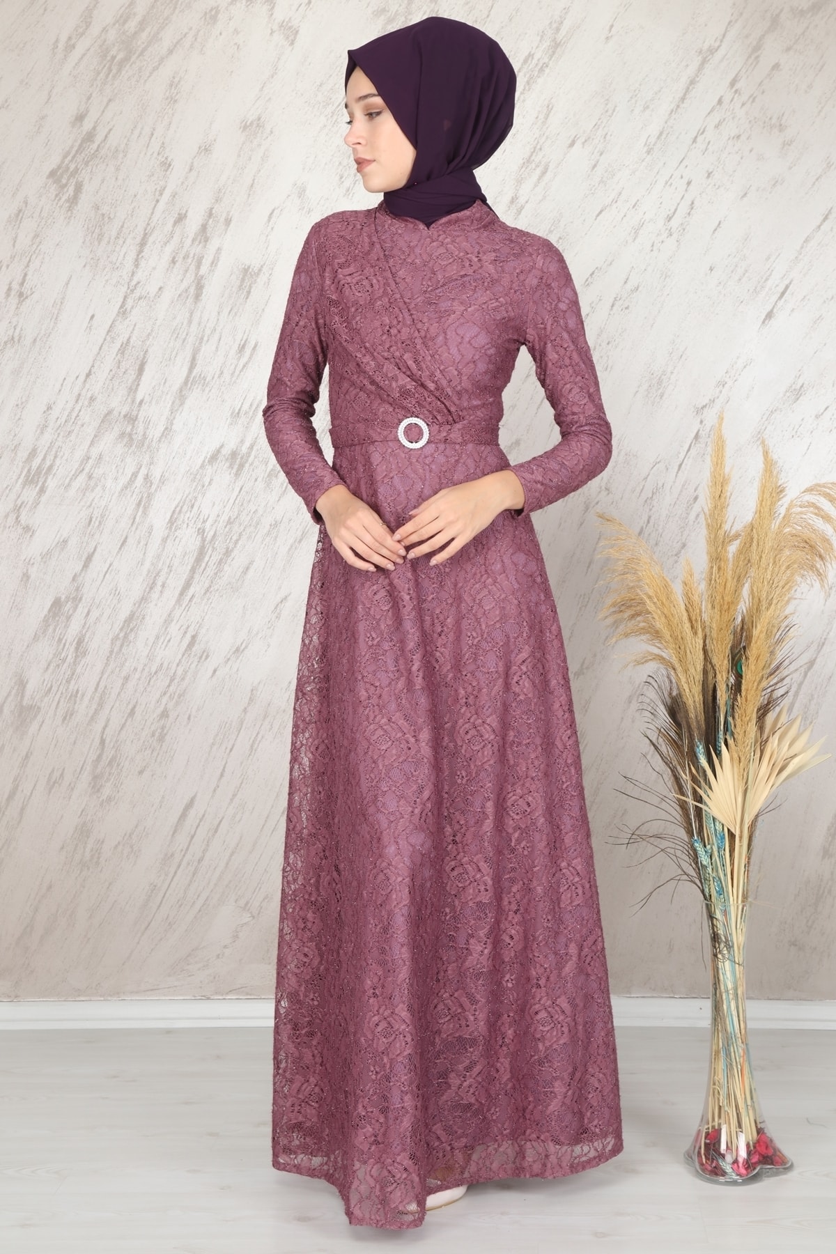 Moda Çizgi Ahunisa Tanem Abiye Gül Kurusu 6525