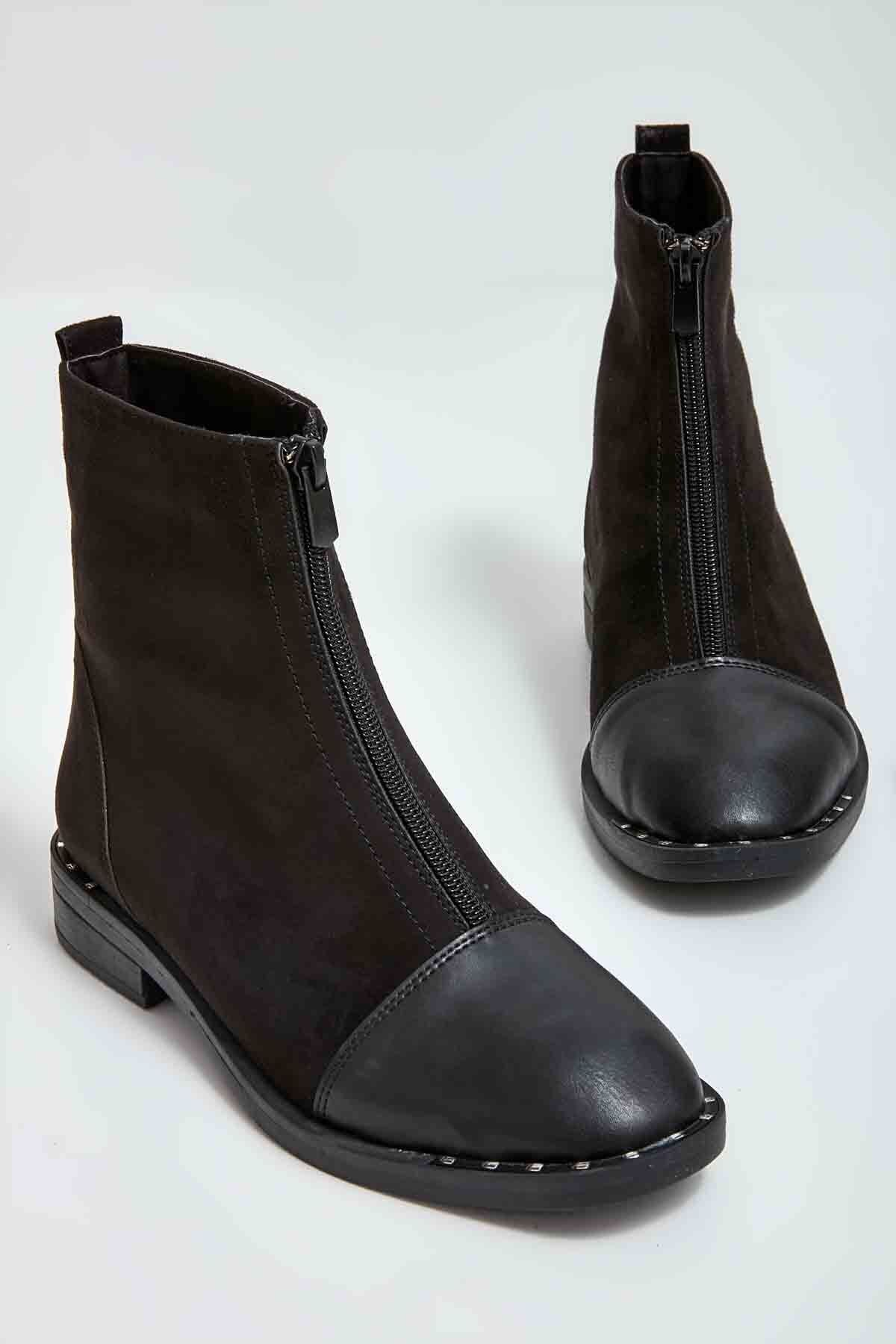 Bambi Siyah Kadın Bot & Bootie M0538005309