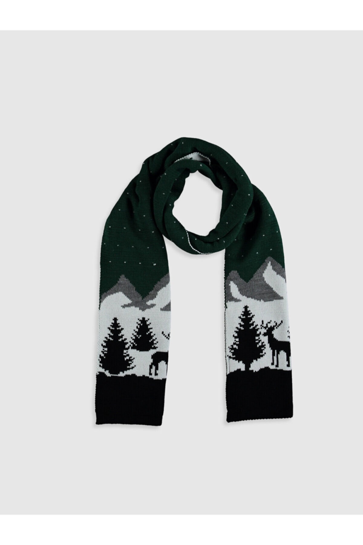 LC Waikiki Erkek Koyu Yeşil  Atkı