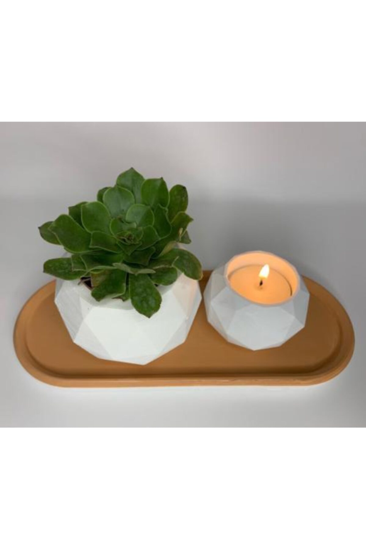 SemArt Home Mini Saksı Mumluk Set