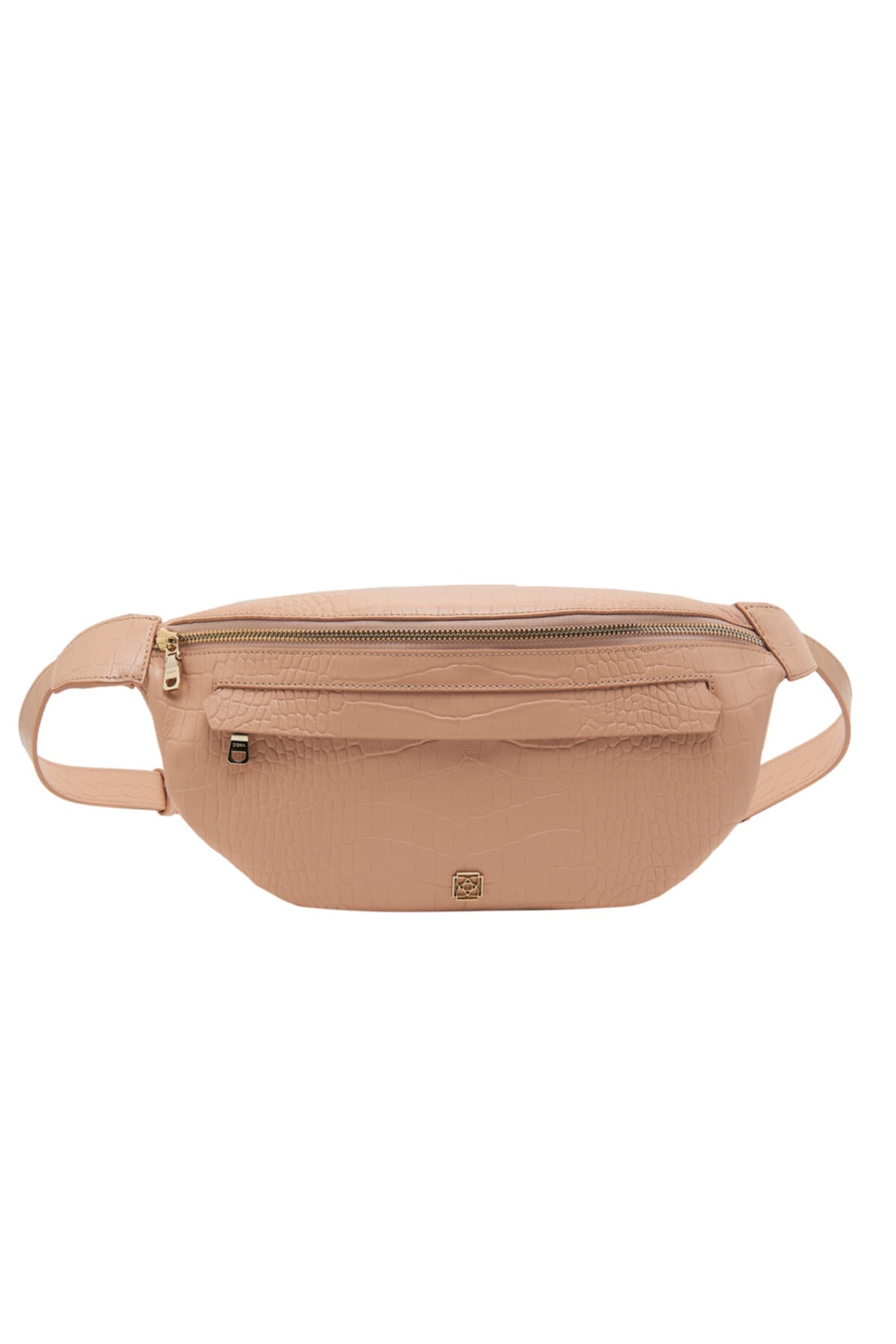 Desa Carol Bej Kadın Kroko Baskılı Deri Bel Çantası