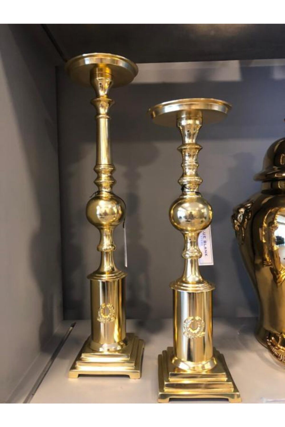 Blue Blank Store Gold Şamdan Büyük