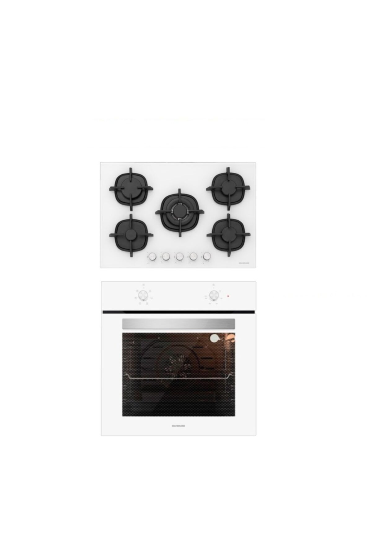 Silverline Beyaz 2'li Ankastre Set 5 Yıl Garanti (Cs5364w01+bo6501w01)
