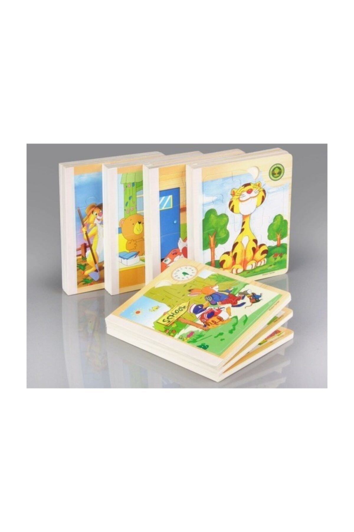 Okçu Ahşap Kitap Puzzle Defter 6 Sayfa (1 Kitap - 6 Puzzle)