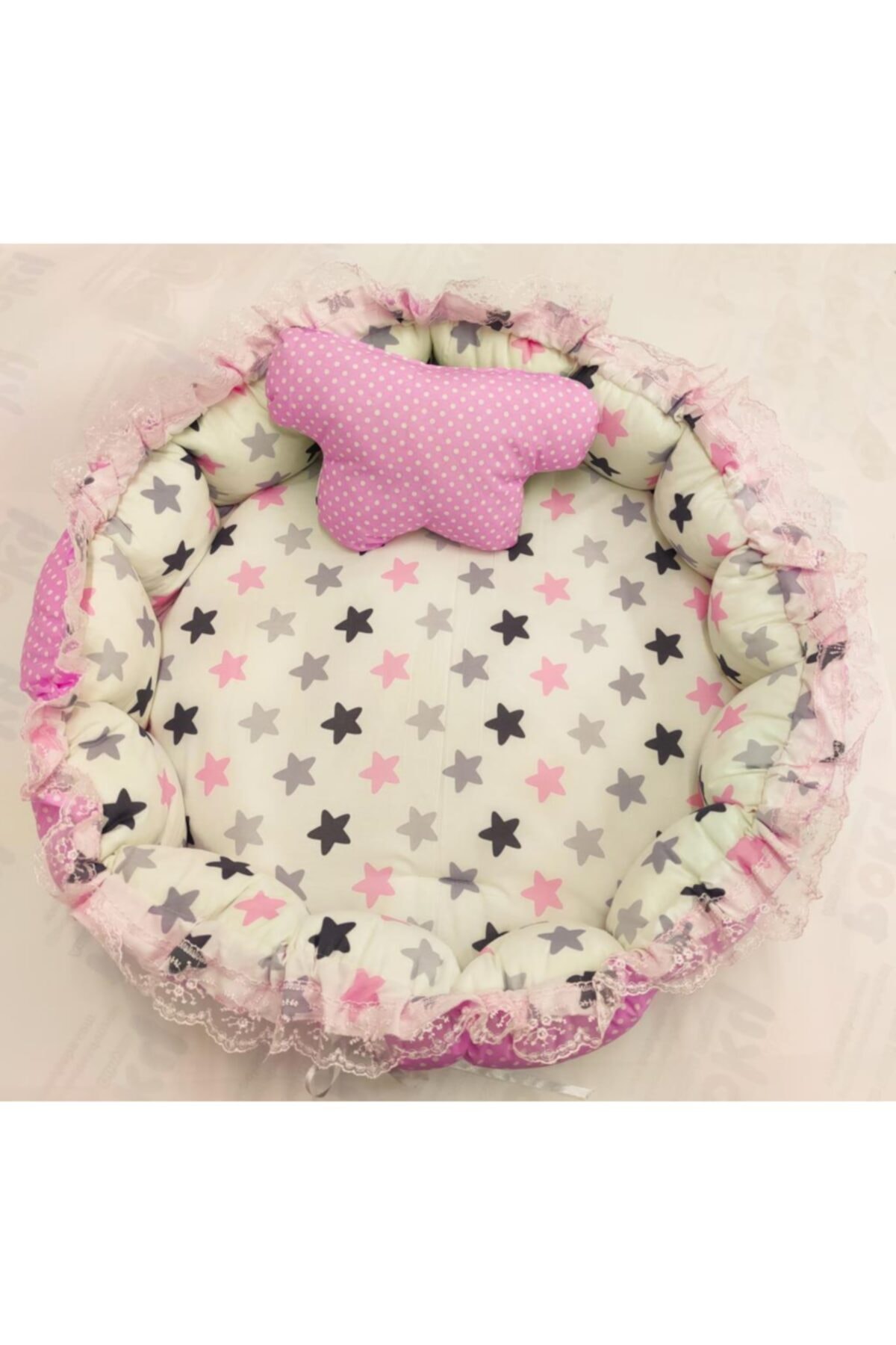 POKY BEBE Kız Erkek Bebek Anne Yanı Oval Oyun Havuzu Yatağı