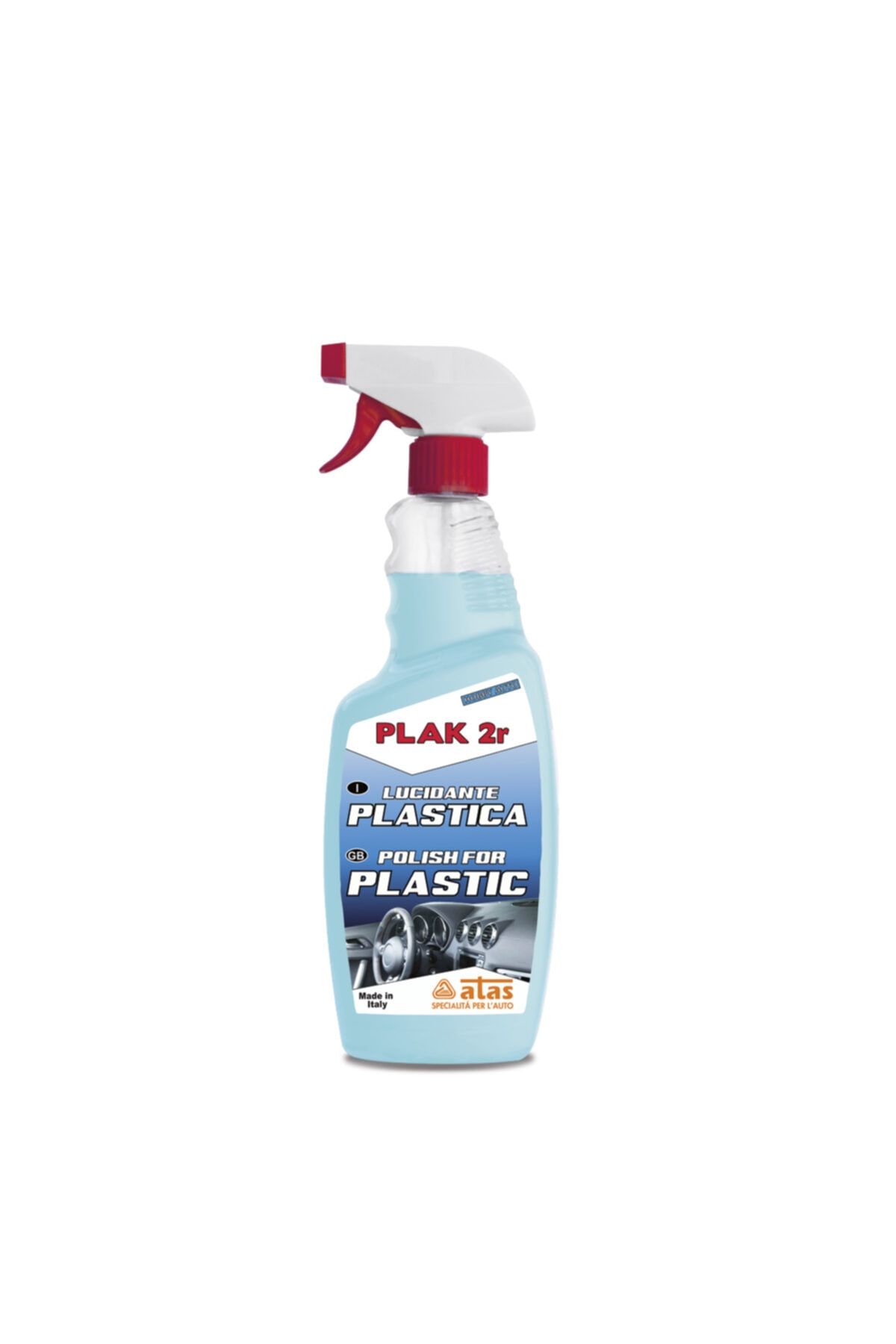 İtalyan ATAS Plak2r Torpido Ve Plastik Yüzey Cilası 750ml