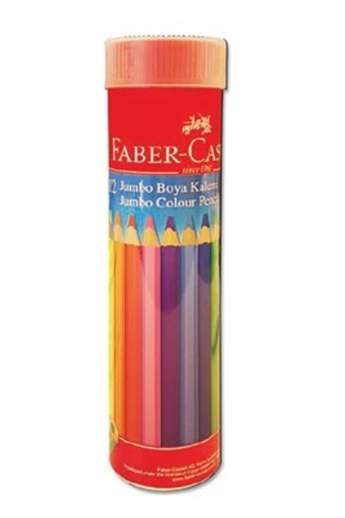Faber Castell 12 Renk Jumbo Kuru Boya Metal