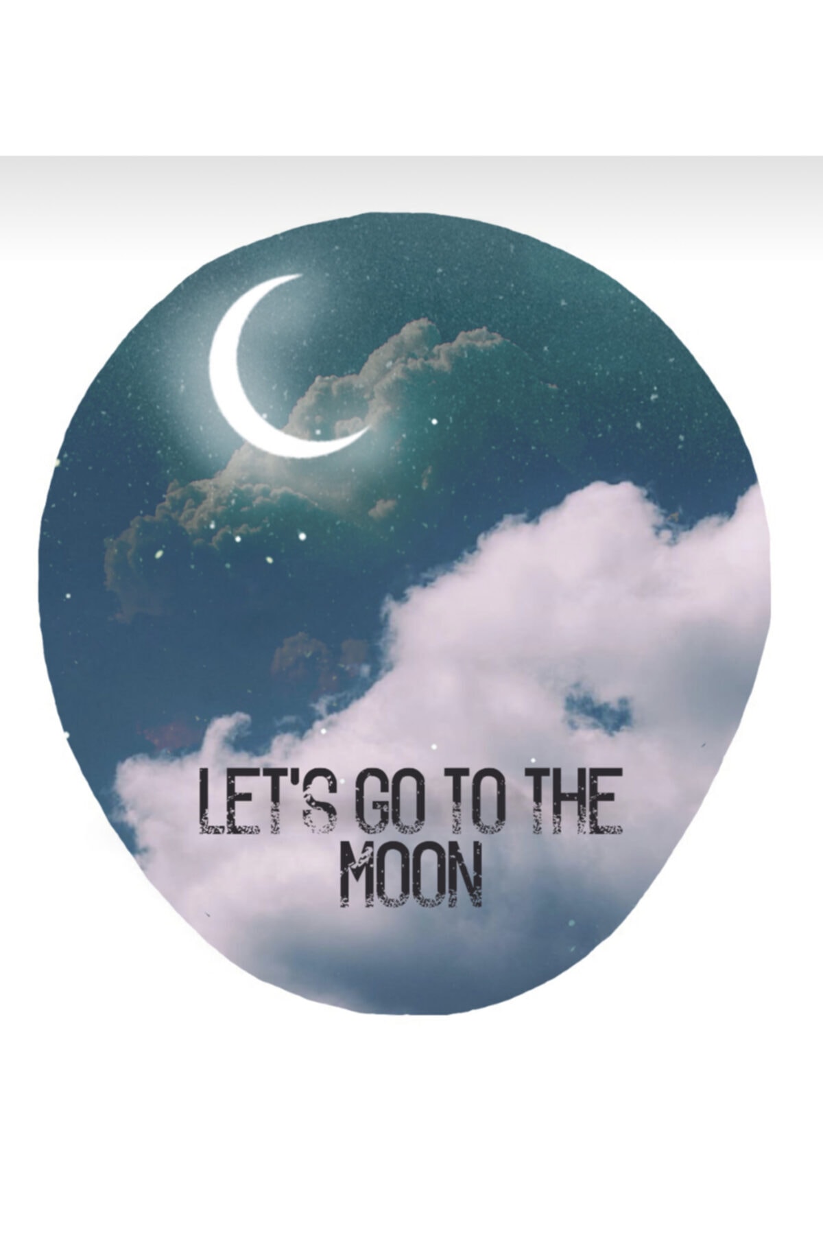 4k tasarım Lets Go The Moon Baskılı Bilek Destekli Mousepad