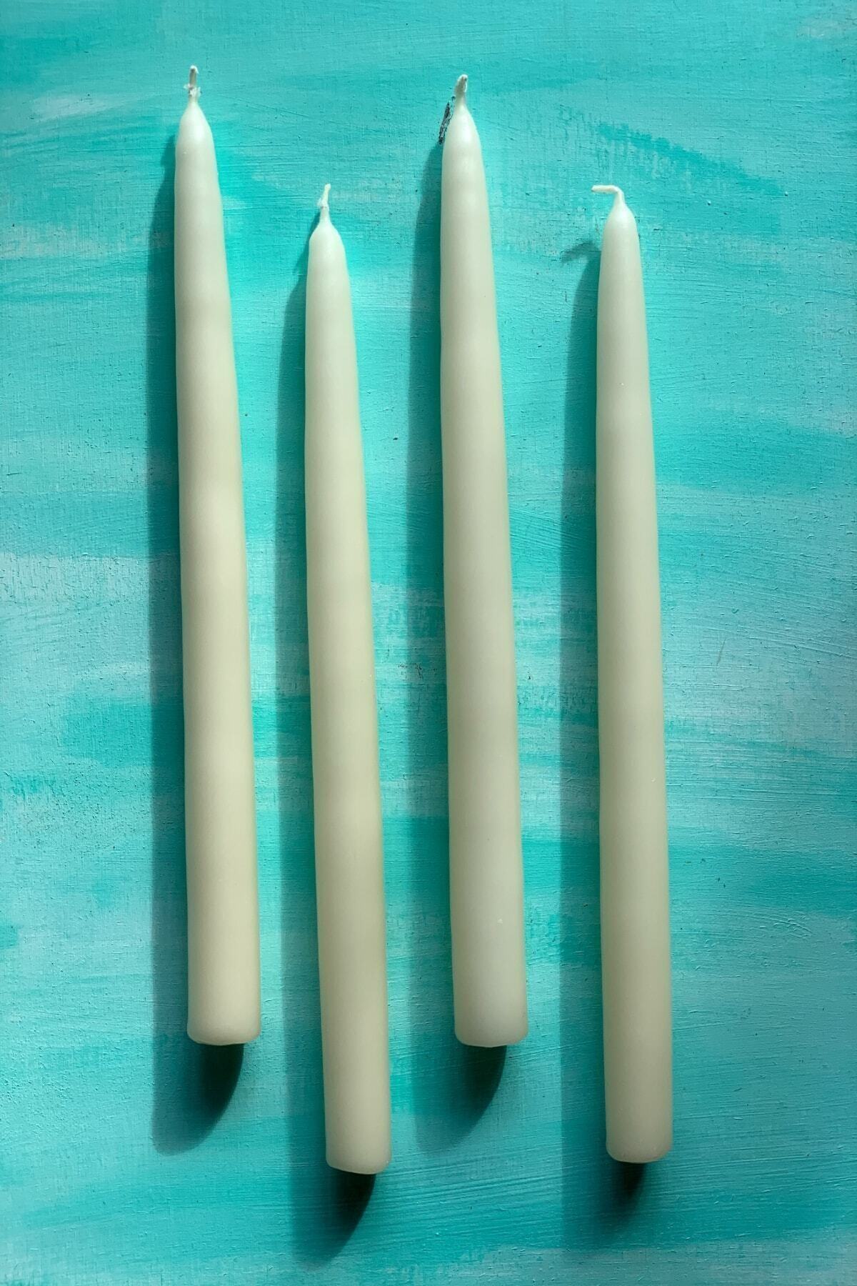 Gizemli Home 4 Lü Set Krem Şamdan Mumu