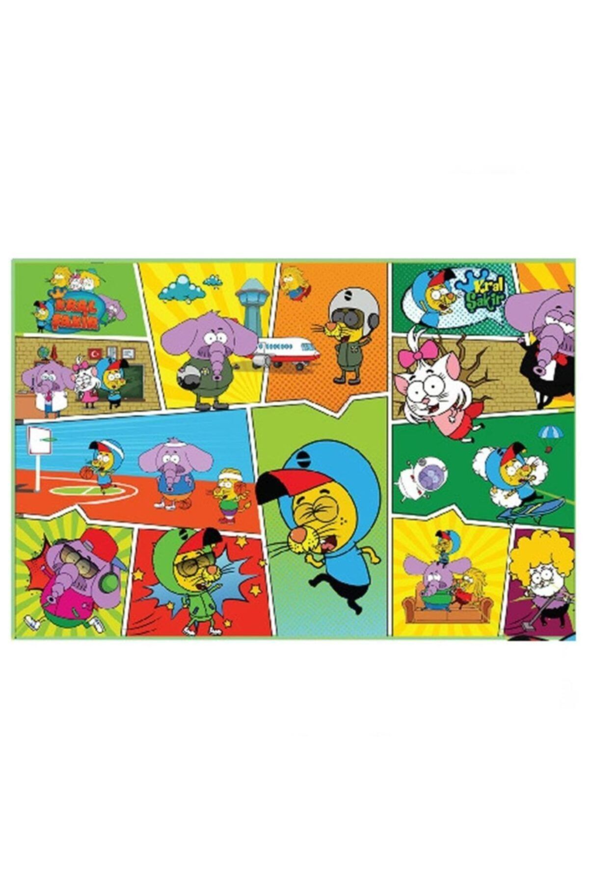 Akar Oyuncak Kral Şakir Karikatür Çocuk Odası Oyun Halısı 100x150 cm
