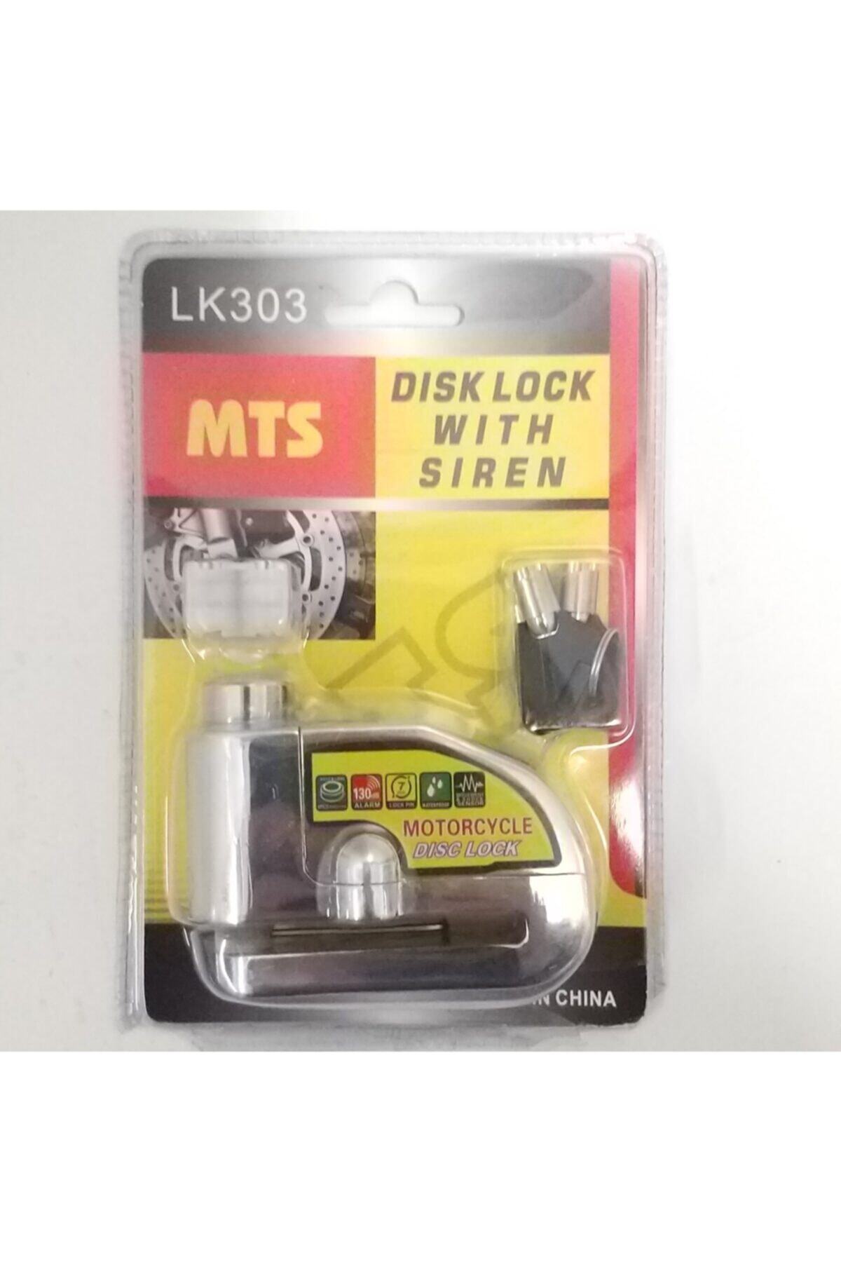 MTS Lk303 Alarmlı Disk Kilidi 130 Desibel Ses Gri
