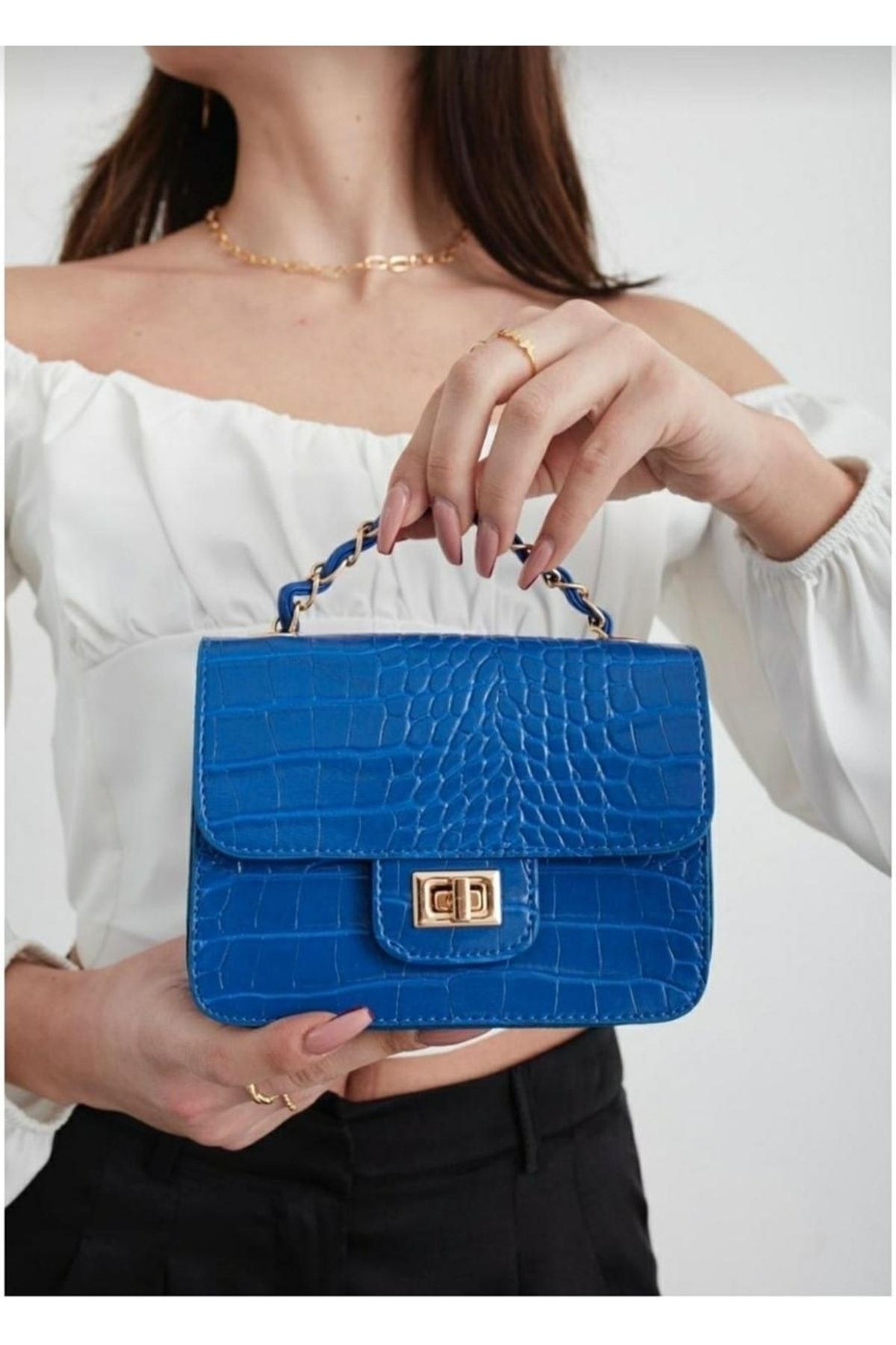 Sling bag top crocodile
