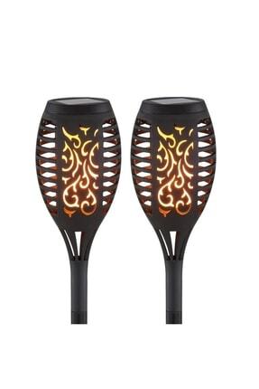 Pm-15940 12 Ledli Ip44 Alevli Solar Bahçe Aydınlatma Kutulu 2li Paket Image 0