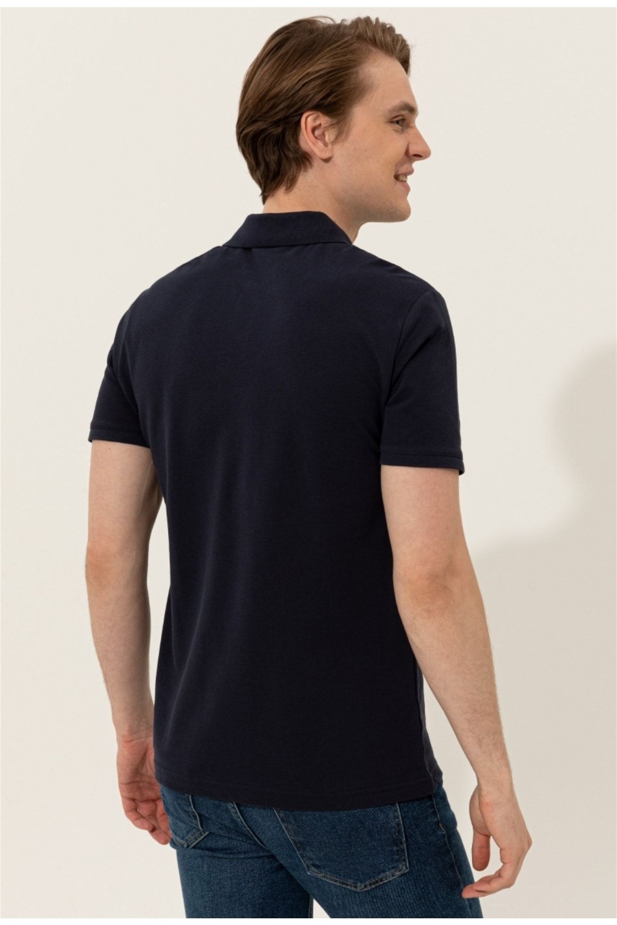 Dark top navy polo