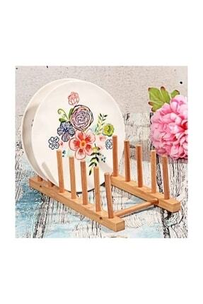 Bambu Tabaklık,tezgah Üstü Bambu Tabak Standı , Ahşap Tabaklık Image 0