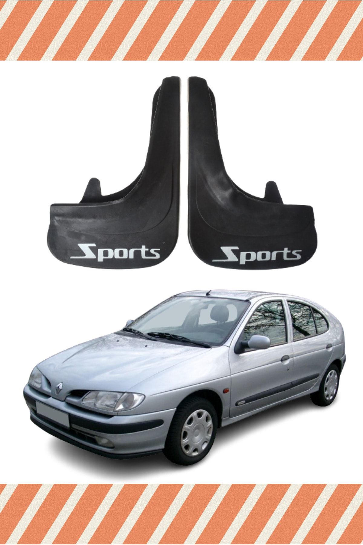 NOVDES Renault Megane 1 Sports Written 2 Piece Gaiter Cover Fender