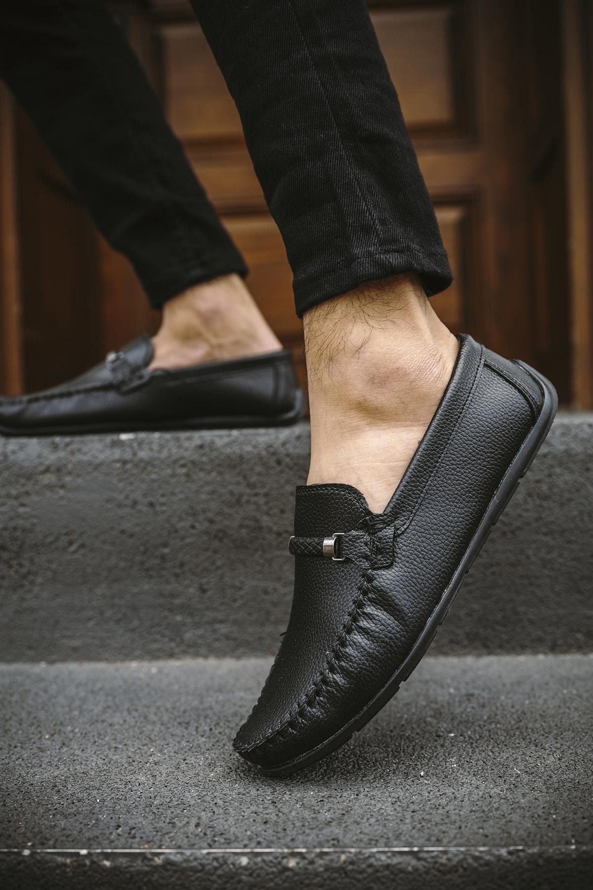 Oksit Hty 503 Straw Pattern Buckle Detailed Men s Loafer Trendyol
