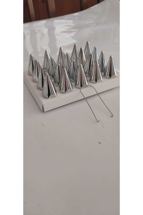 19mm Krom Sivri Bijon Kapağı Seti 20'li Image 0