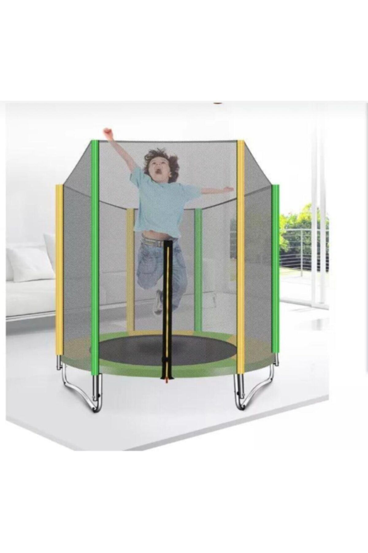 pekial 140 Cm (5'') Güvenlik Fileli Çocuk Trambolini Büyük Boy Katlanır