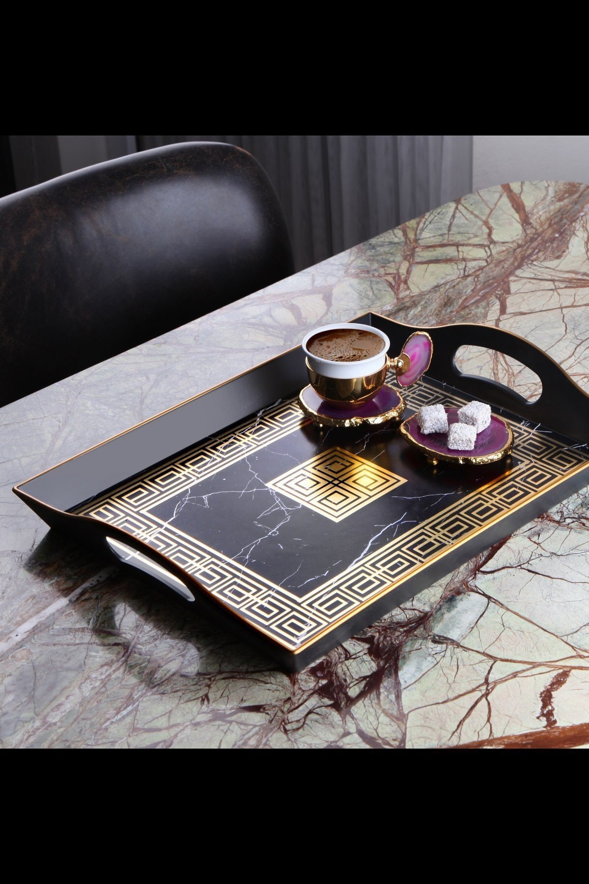 Queen’s Kitchen 2 Adet Yaldızlı Lüx Büyük Tepsi