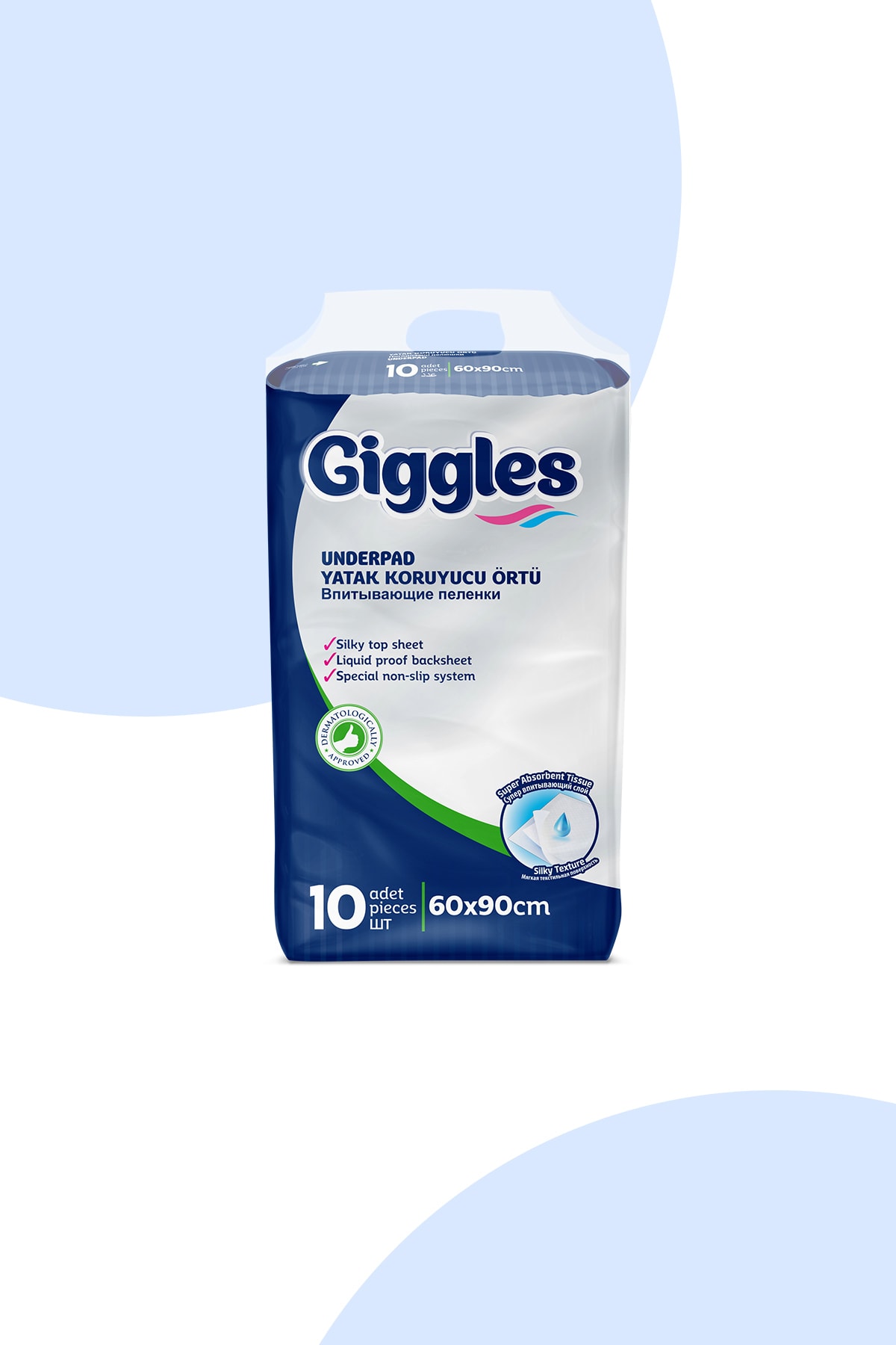 giggles 60x90 Yatak Koruyucu Örtü (10 Adet)