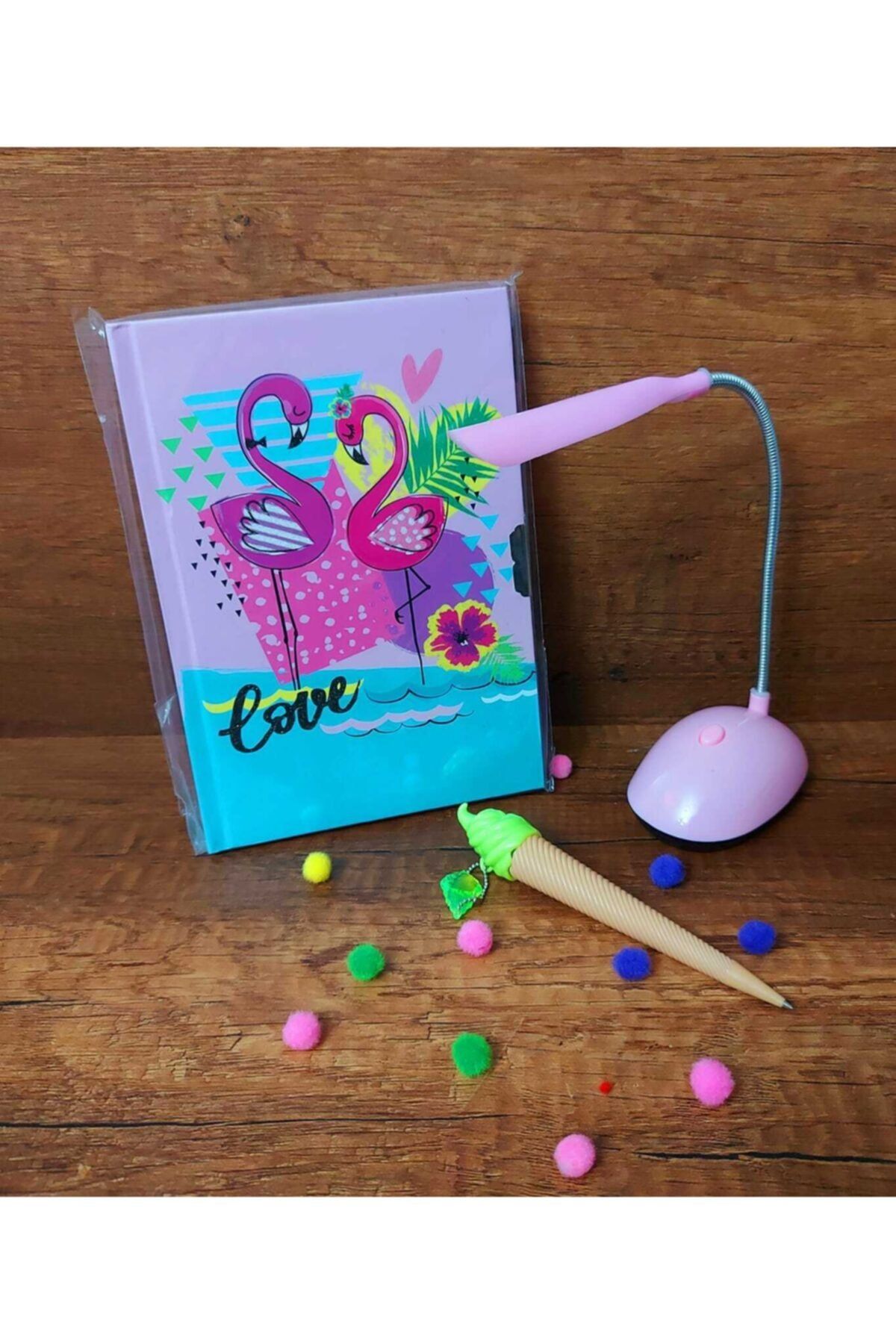 ÇINAR DİZAYN Hediyelik Hatıra Ve Günlük Defter- Masa Üstü Pilli Led Işık -kalem 103487