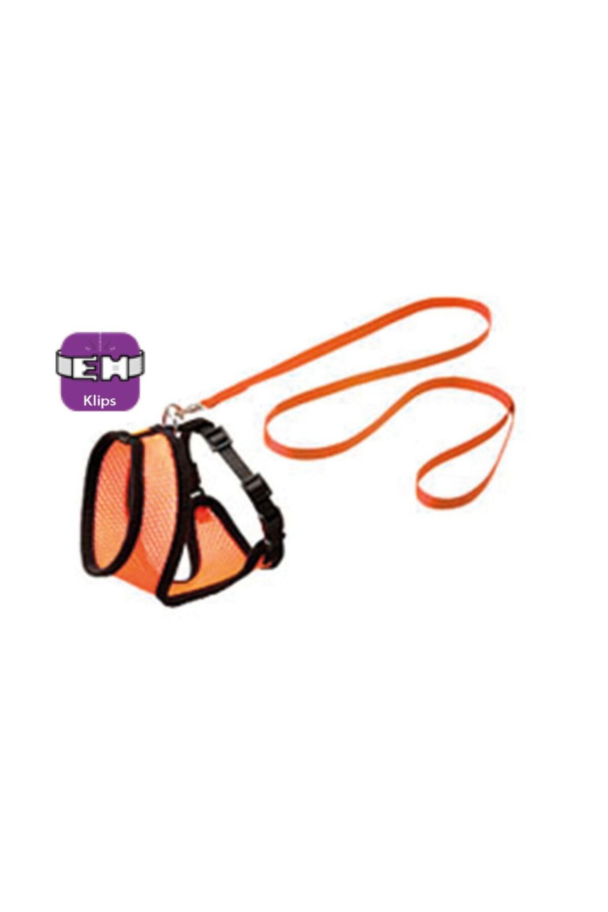 Peyless Karlıe Kedi Göğüs Tasması 38cm Turuncu/siyah
