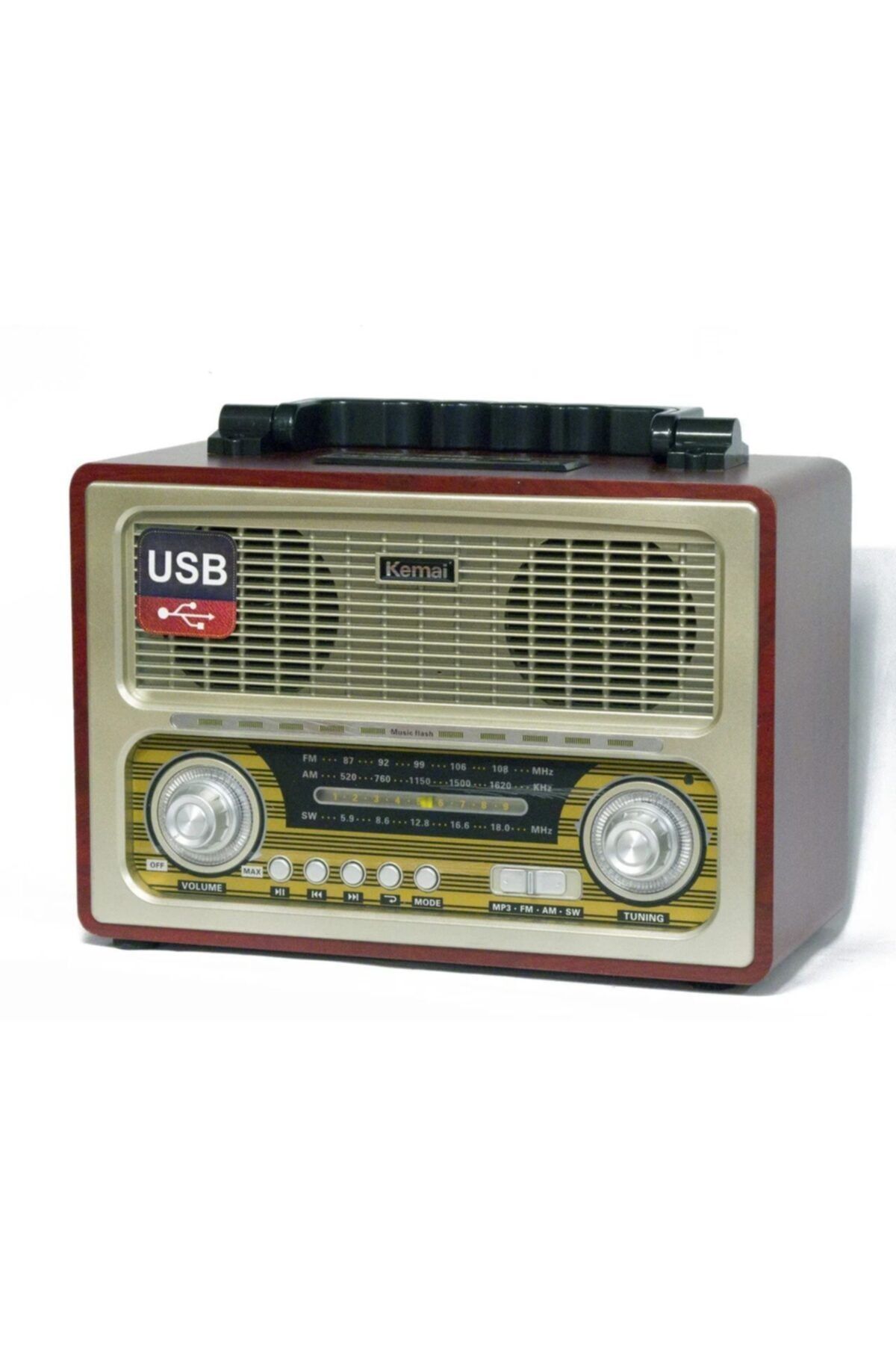 FIRSATGARAJI Kemai Md-1800bt Nostalji Görünümlü Bluetooth'lu Müzik Kutusu