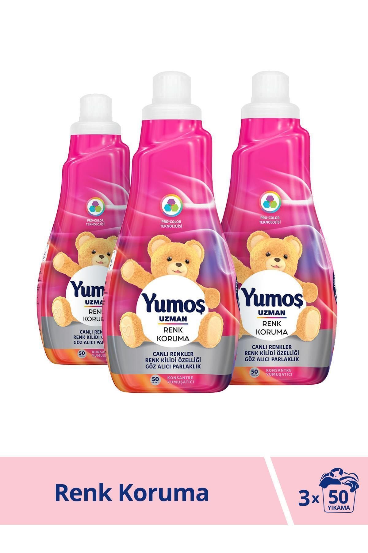 yumos extra uzman renk koruma konsantre camasir yumusatici 1200 ml 50 yikama x 3 adet fiyati yorumlari trendyol