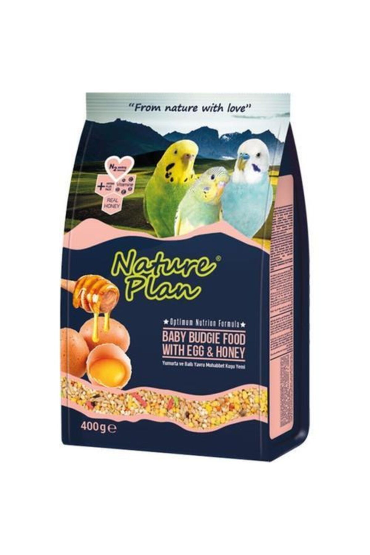 Nature Plan Ballı Yumurtalı Yavru Muhabbet Kuşyemi 400gr X10adet