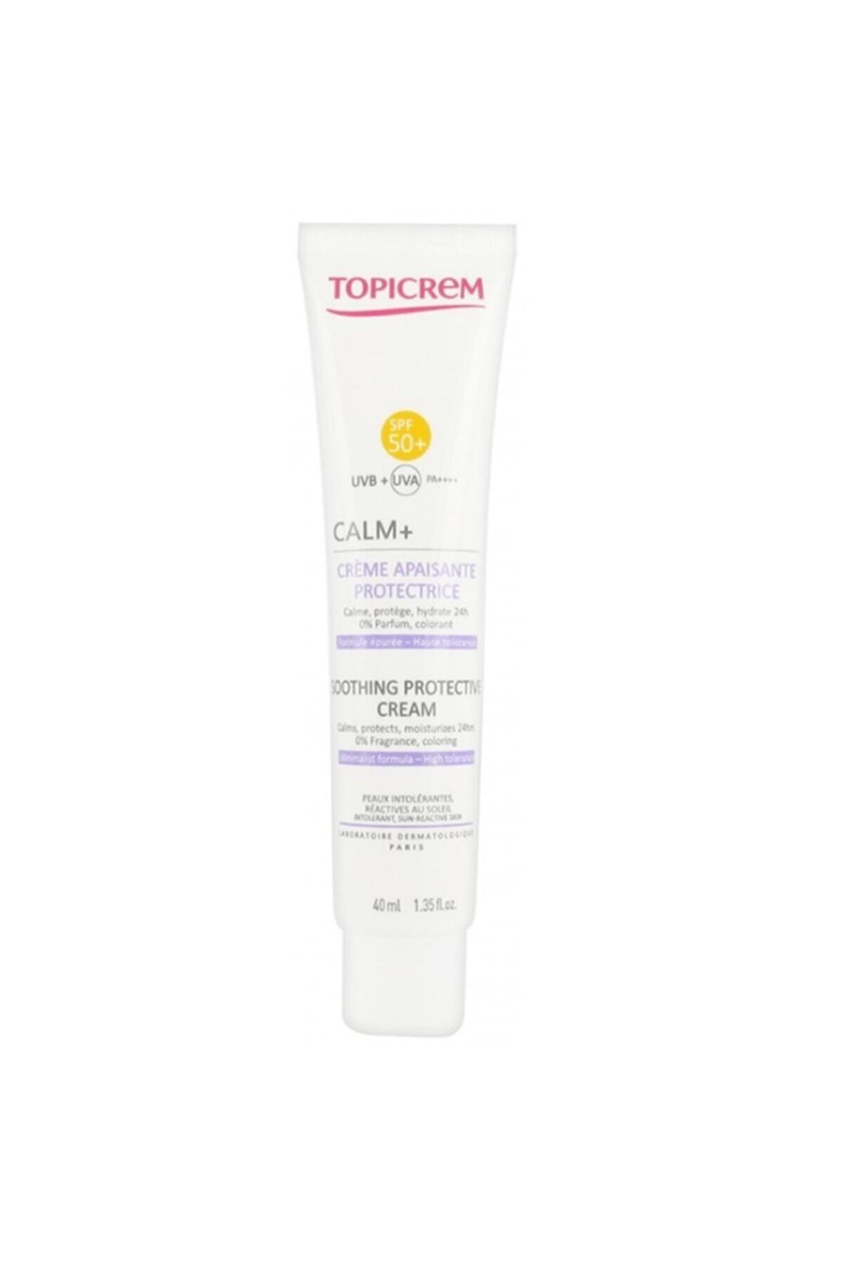 Topicrem Calm+ Protective Soothing Cream Spf50+ 40ml - Yatiştirici Krem ( Güneşin Zararli Etkilerine