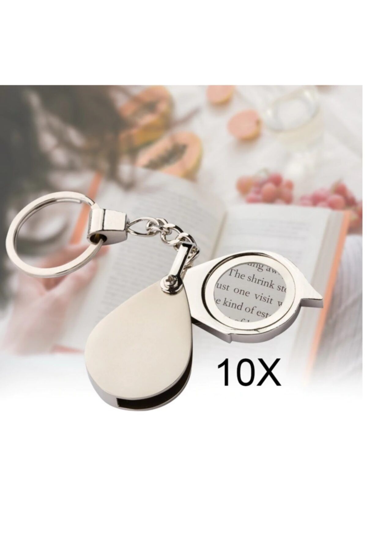 JokeyKırtasiye Taşınır, Katlanır Mini Cep Büyüteç 10x30mm Cam Lens