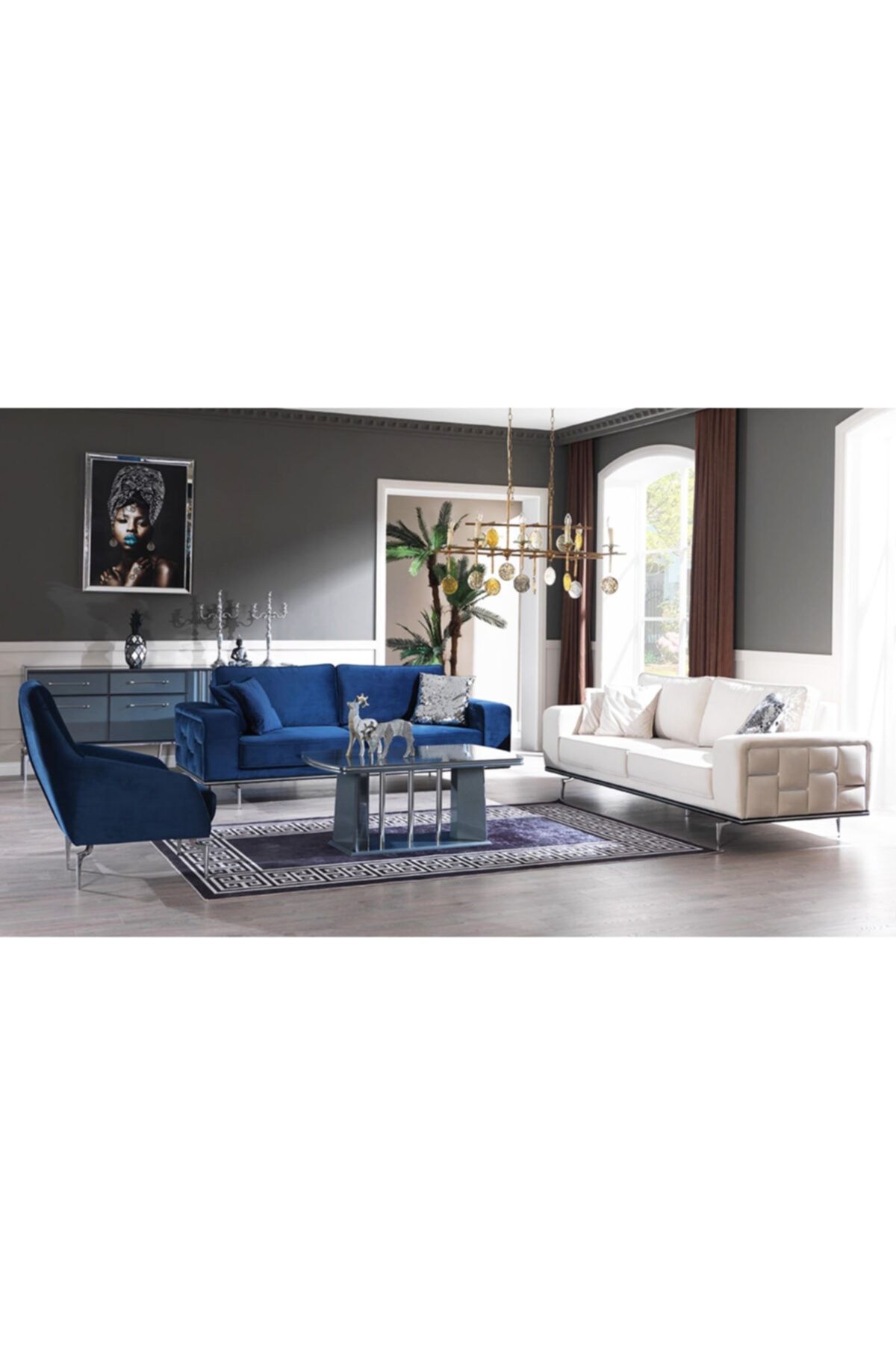 CaddeYıldız Arya Silver Salon Takımı