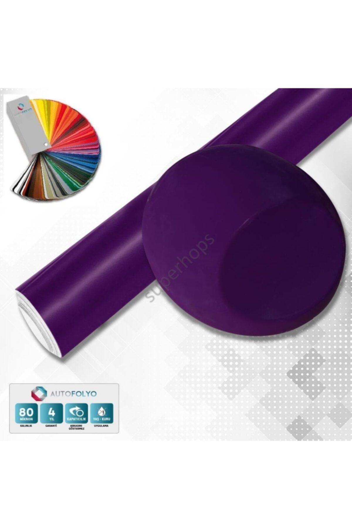 AUTOFOLYO Mat Mor Folyo 122 Cm-4 Metre