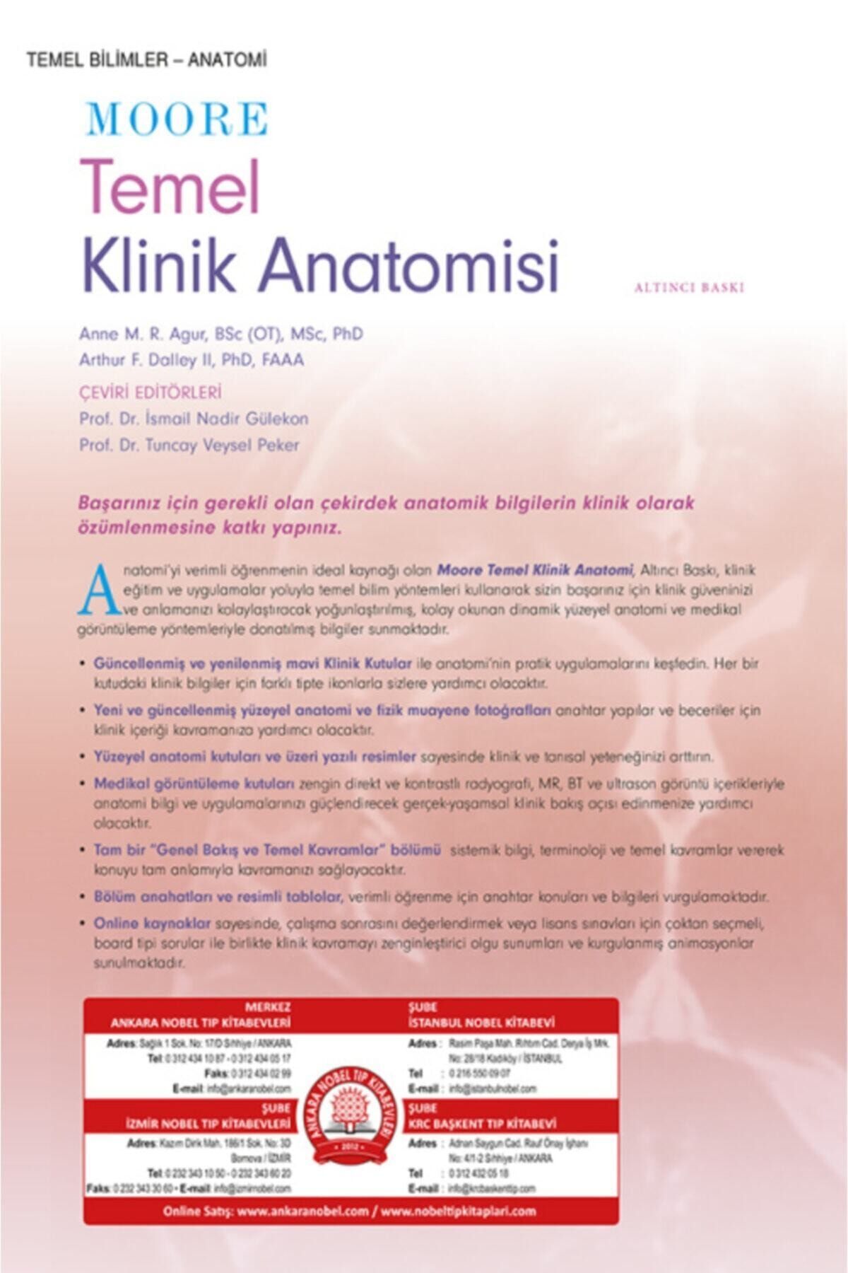 ankara nobel tip kitapevleri moore temel klinik anatomisi fiyati yorumlari trendyol