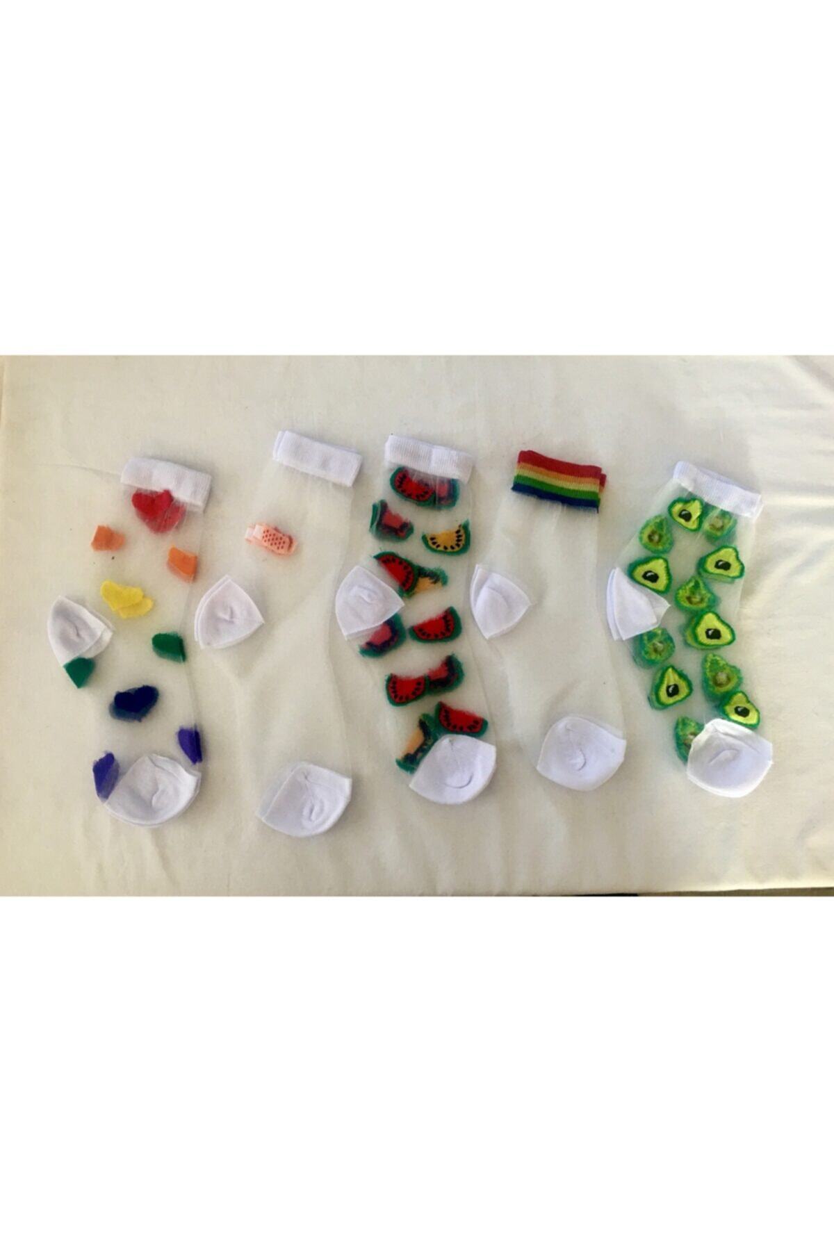 felixthesocks Renkli Tül Çorap ( 5 Adet )