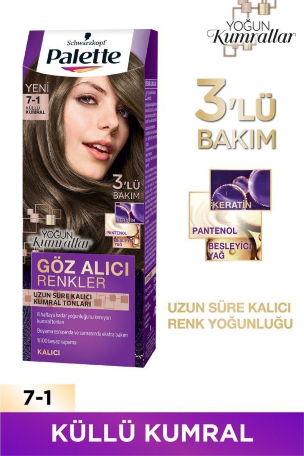 palette goz alici renkler kullu kumral 7 1 sac boyasi fiyati yorumlari trendyol
