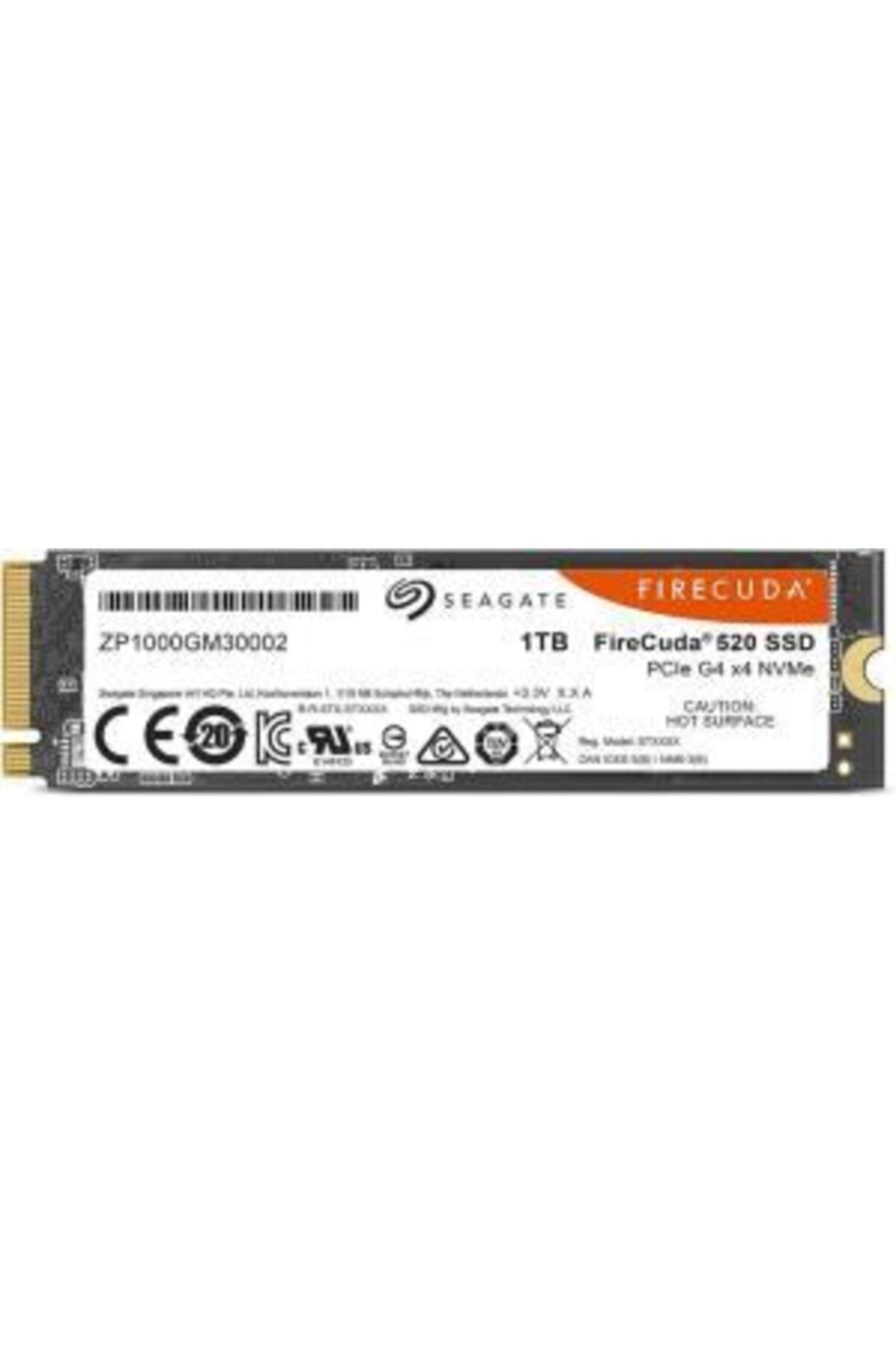 Seagate Zp1000gm3a002 Firecuda 520 1tb Pcıe Gen4 X4 Nvme M.2 2280 Ssd 1tb 5000/4400 Mb/s