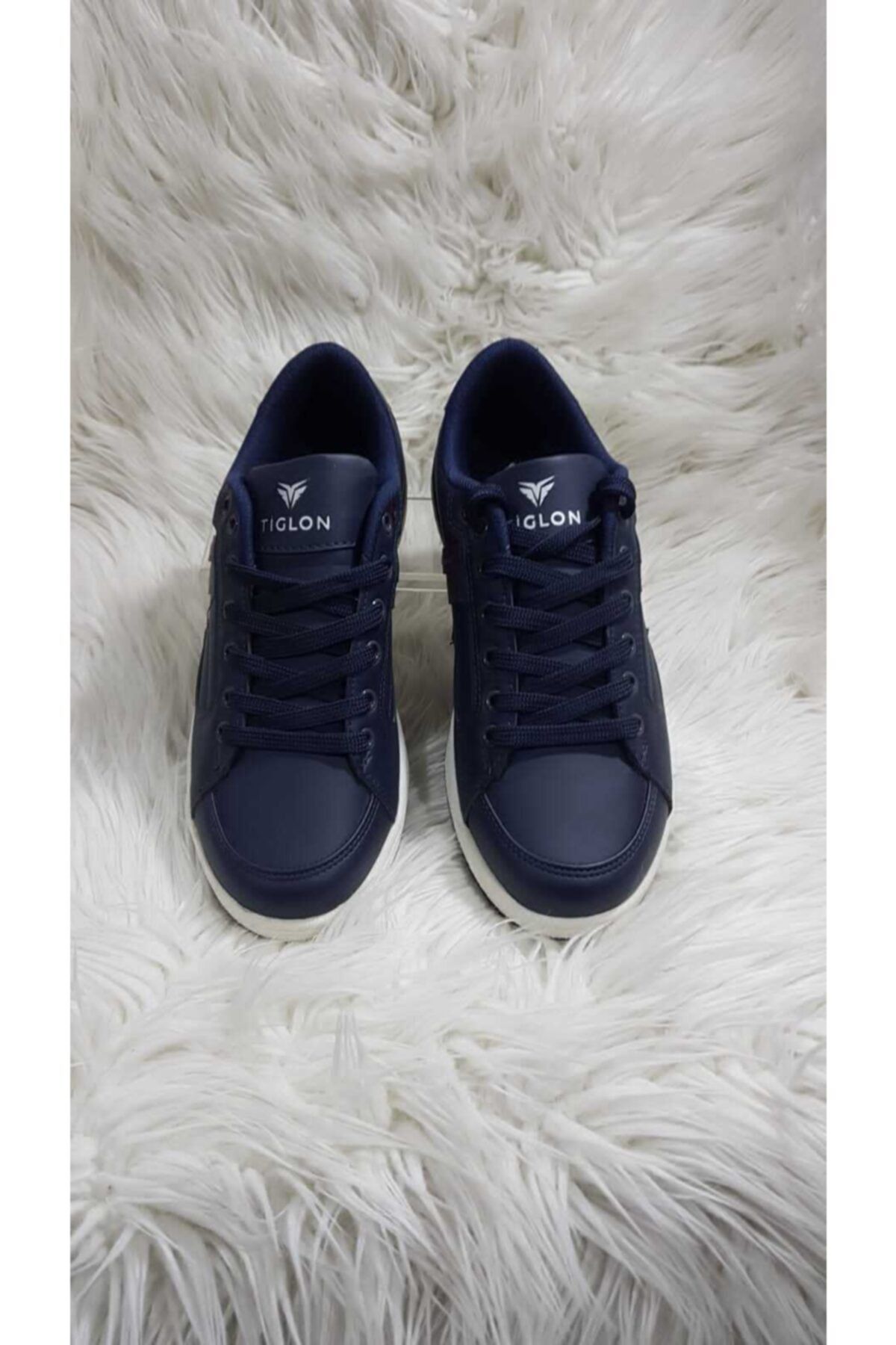 Metin Ayakkabı Unisex Lacivert Bağcıklı Ortopetik Taban Spor Ayakkabı